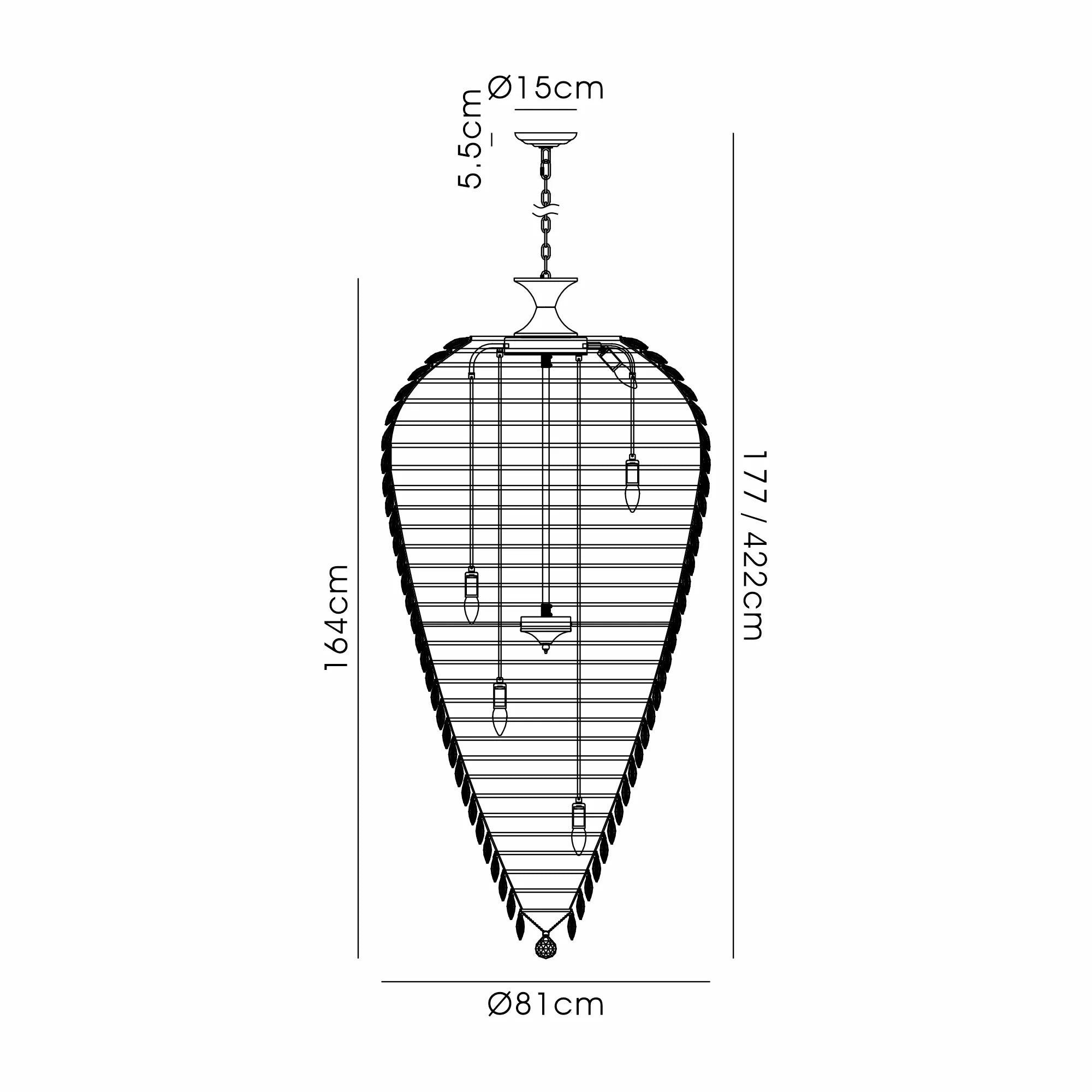 Consten Acorn Pendant E14