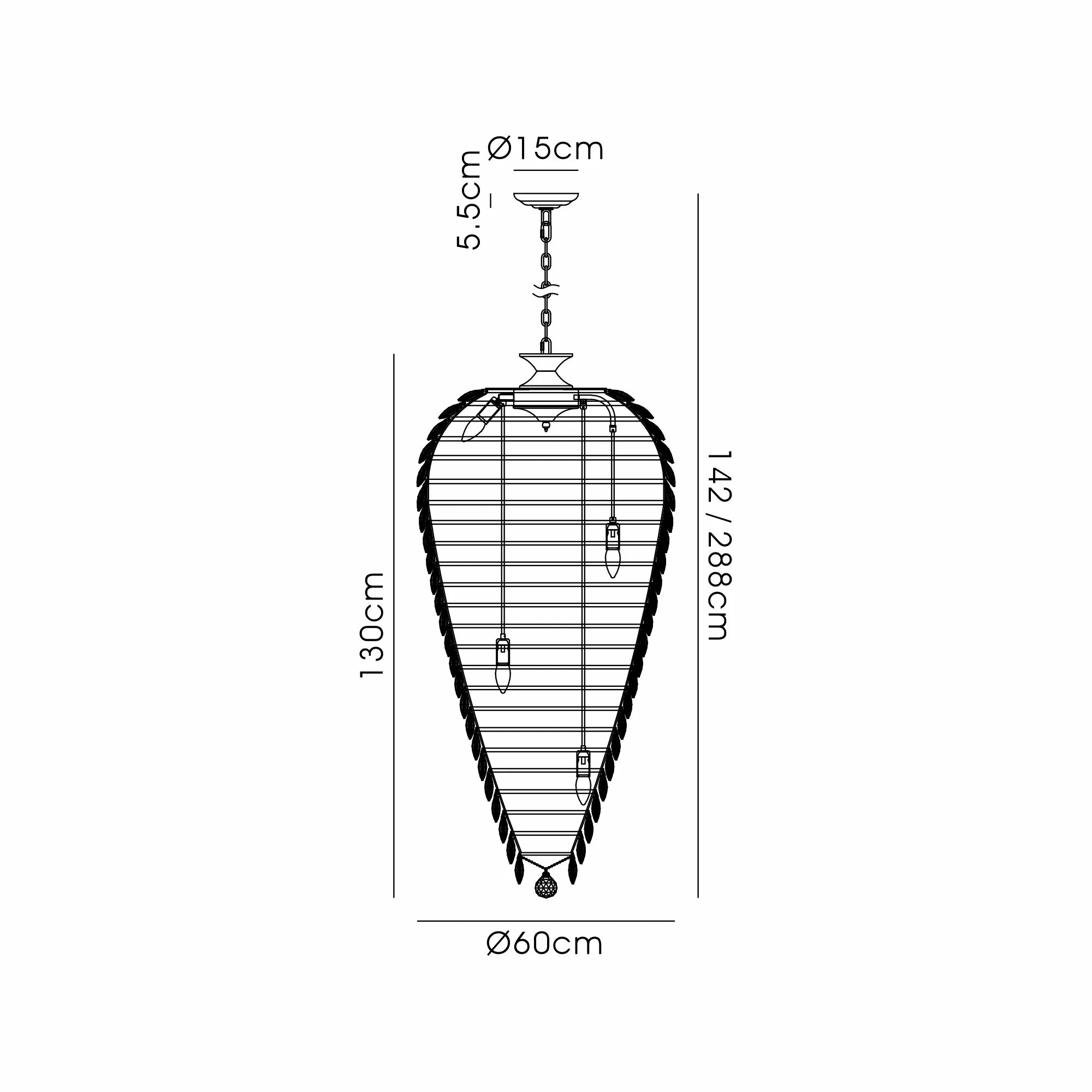 Consten Acorn Pendant E14