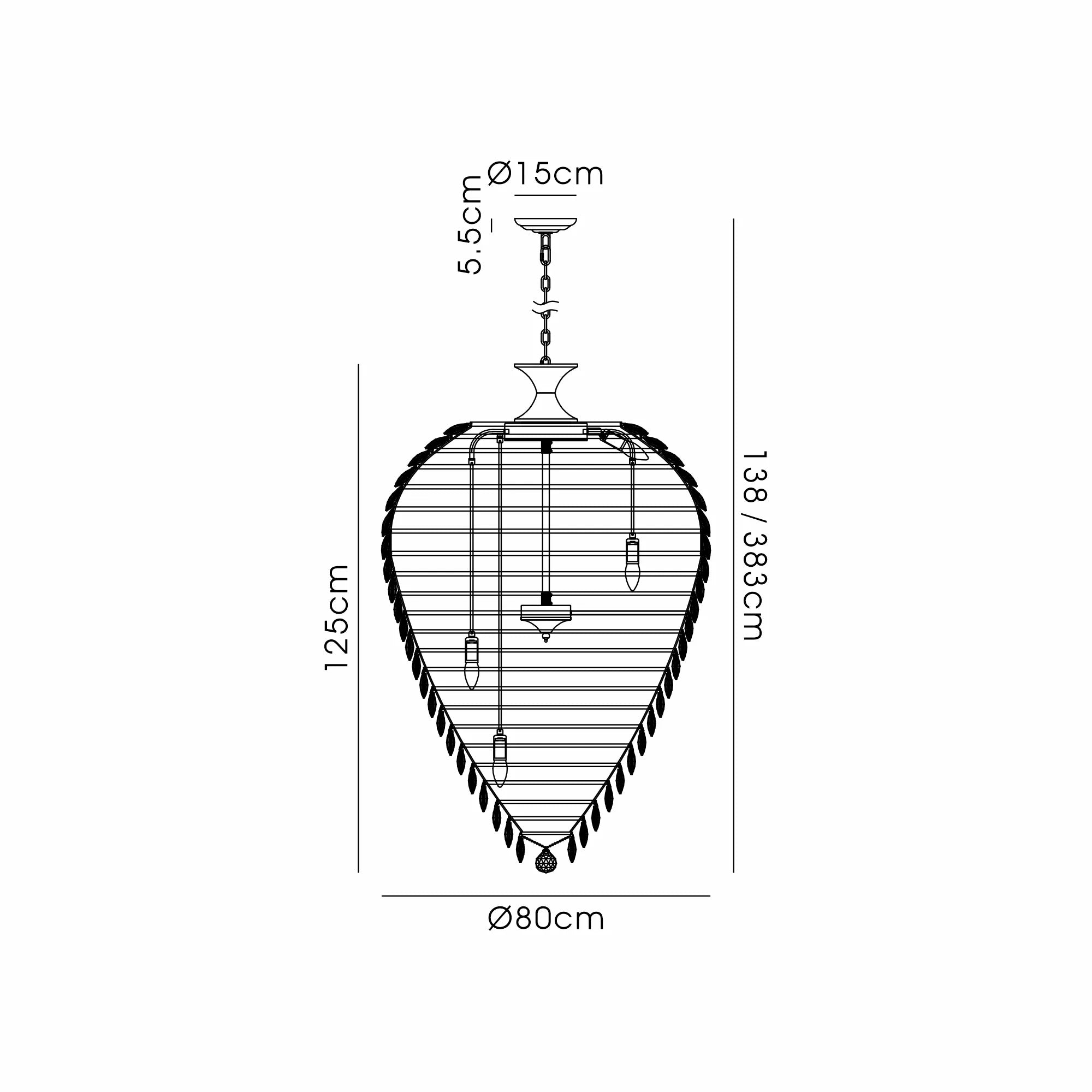 Consten Acorn Pendant E14