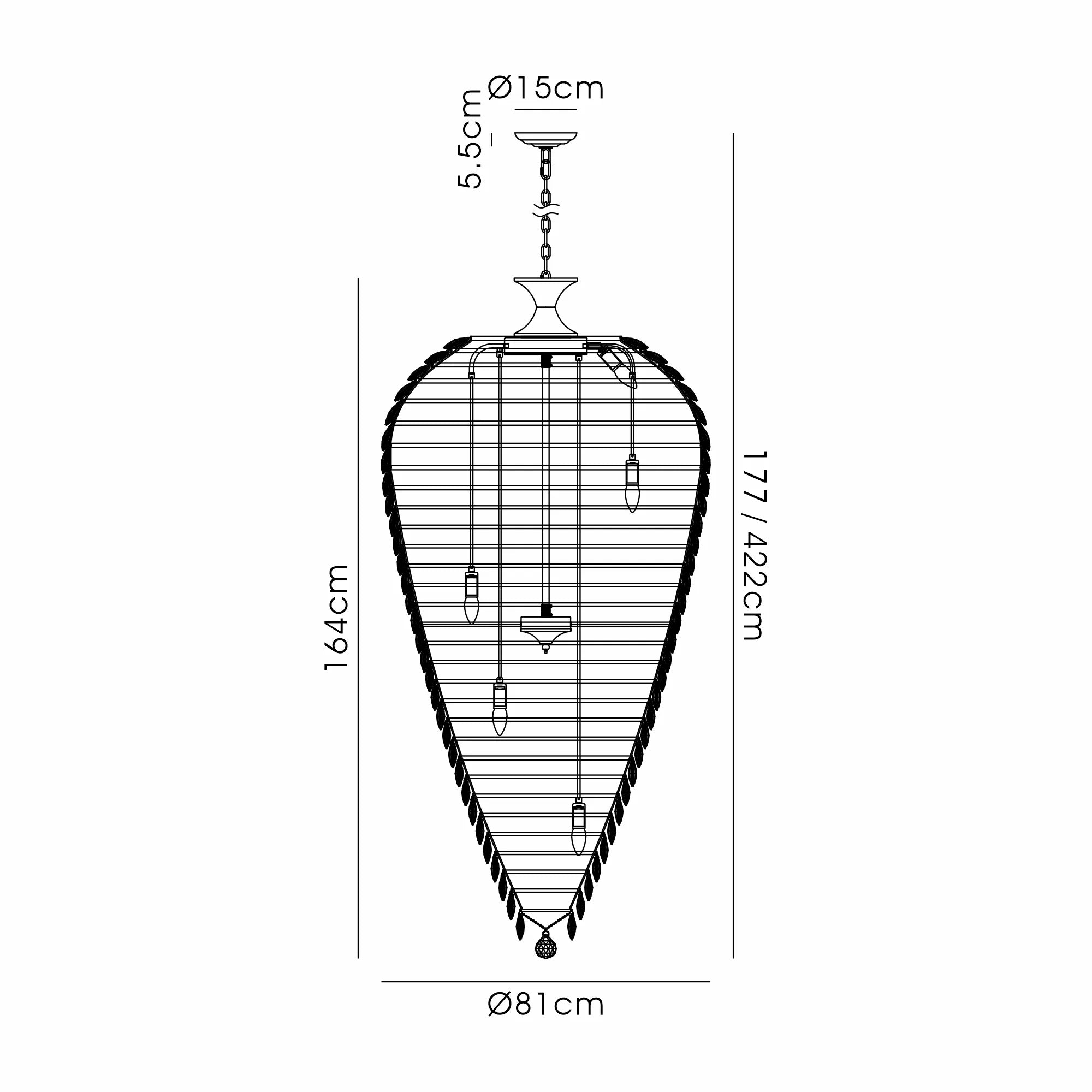 Consten Acorn Pendant E14