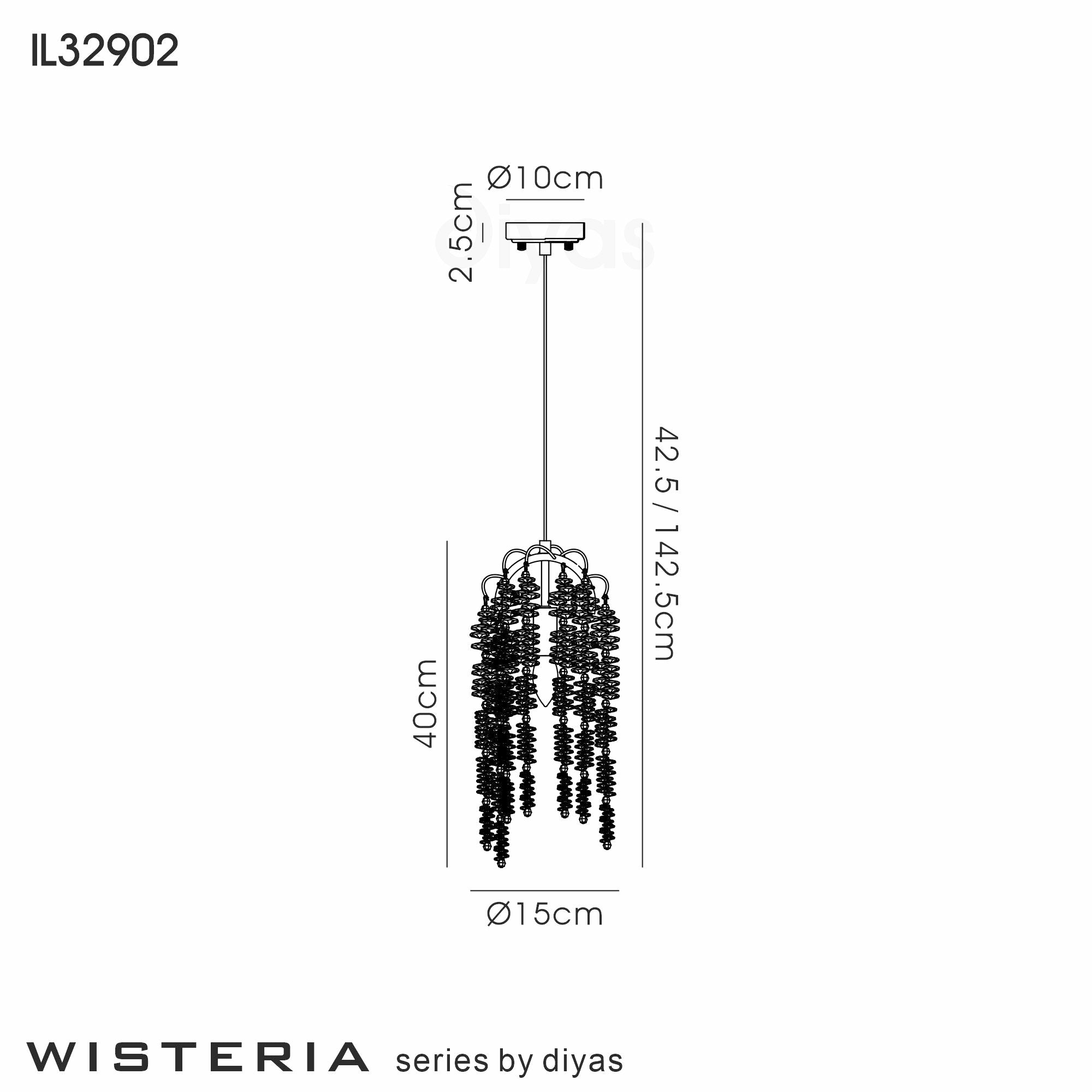 Chantilly 9/7 Light E14, Polished Nickel/French Gold/Crystal