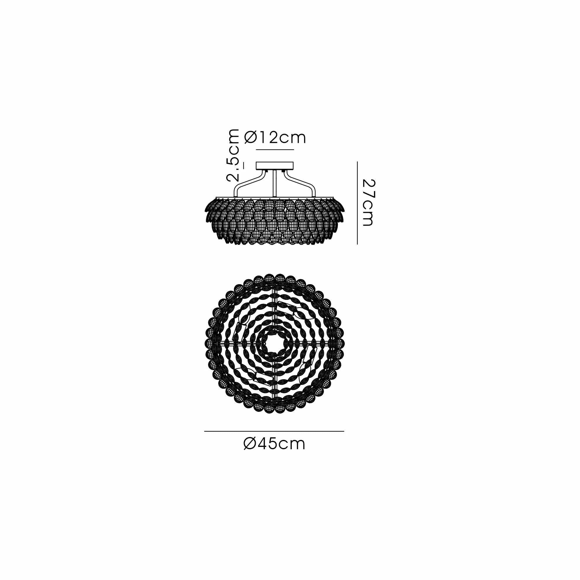Consten Semi Flush Ring Ceiling E14