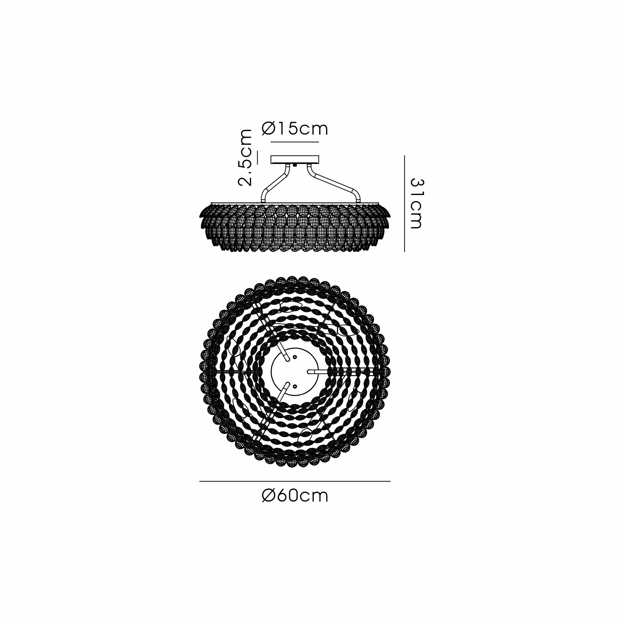 Consten Semi Flush Ring Ceiling E14
