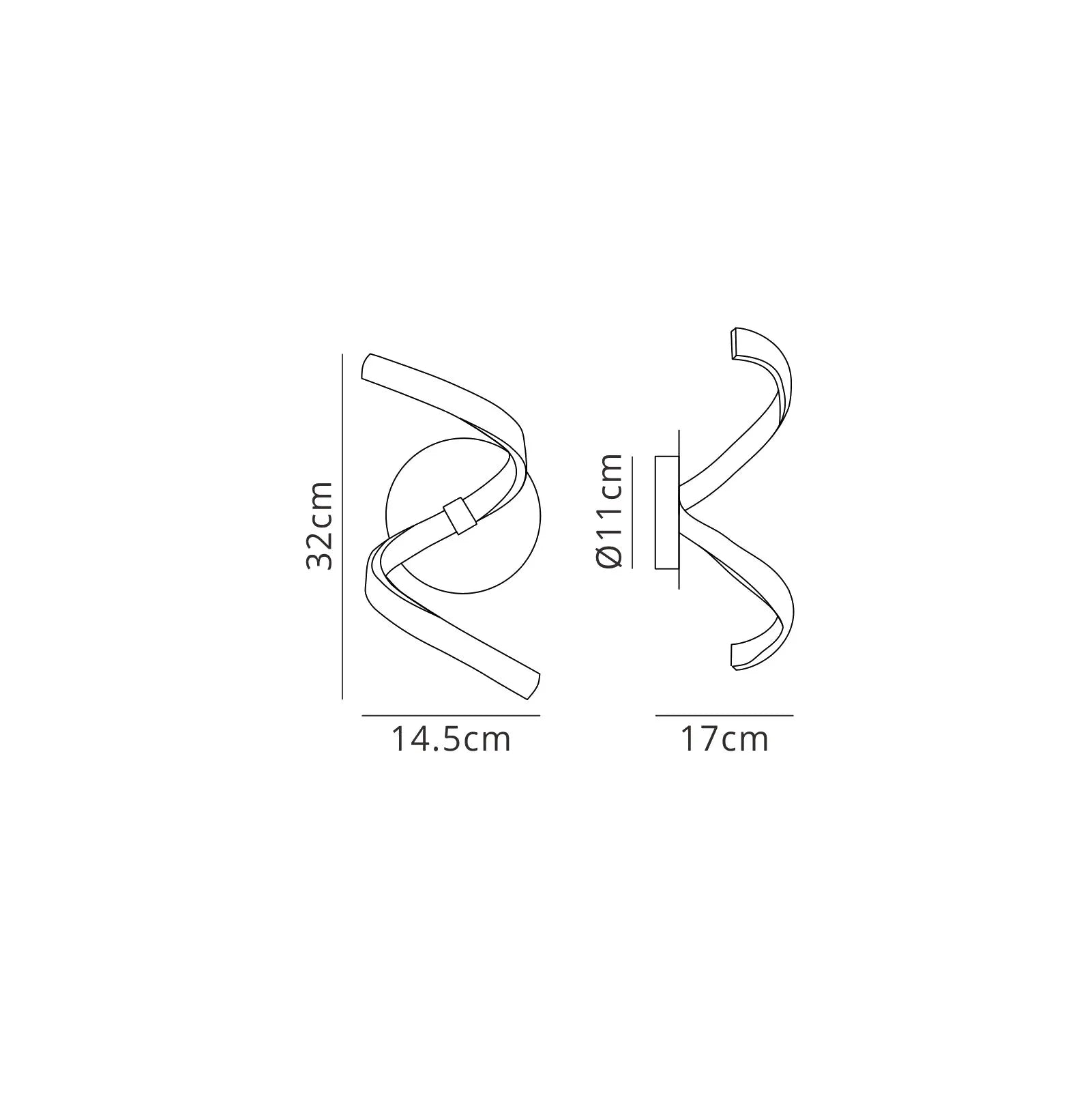 Nur LED Wall Lamp - Polished Chrome