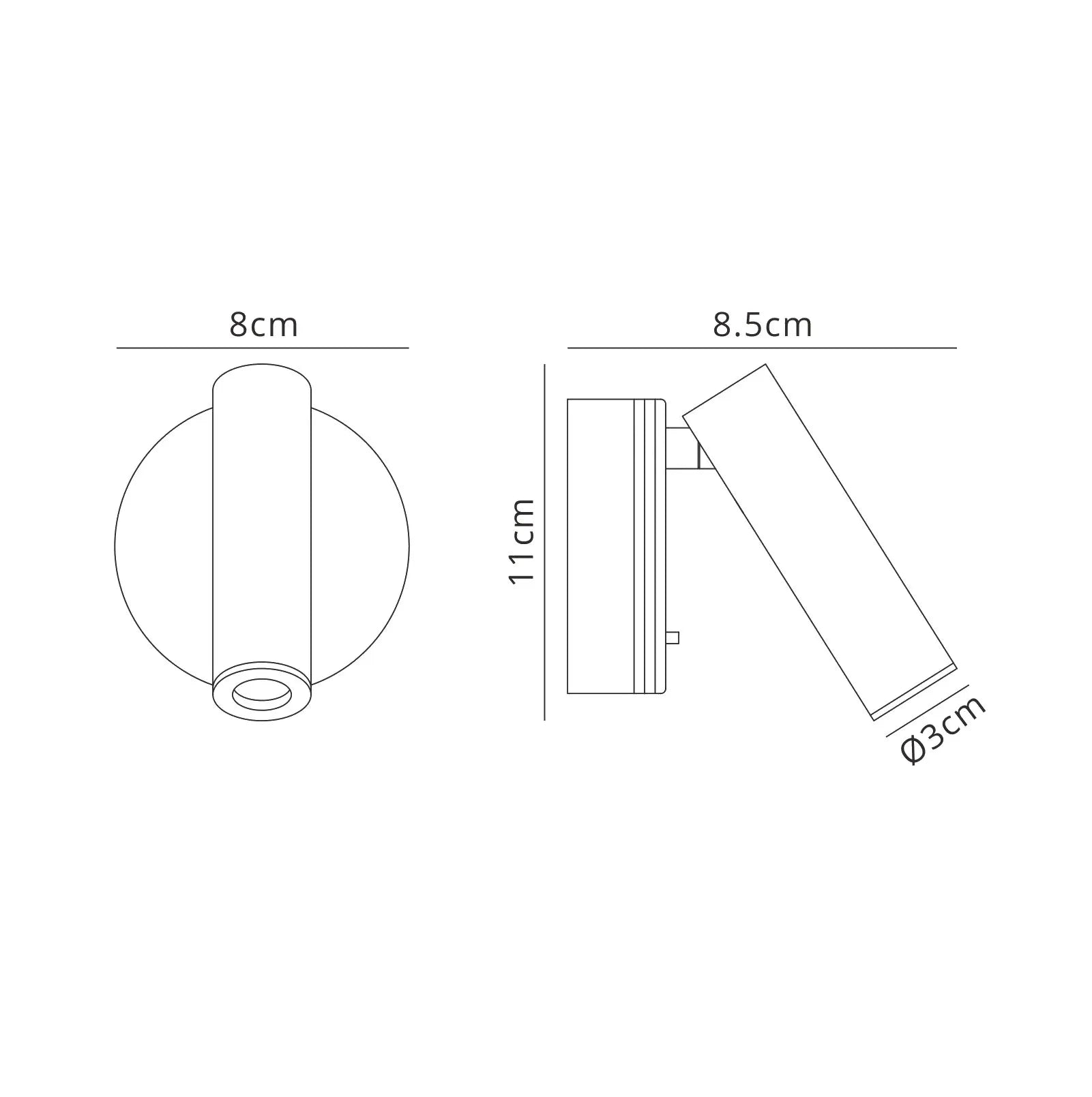Prea 1Lt Reading Light - Various Finish