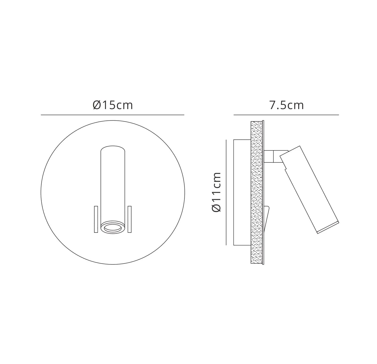 Cayman 1Lt Reading Light - Various Finish