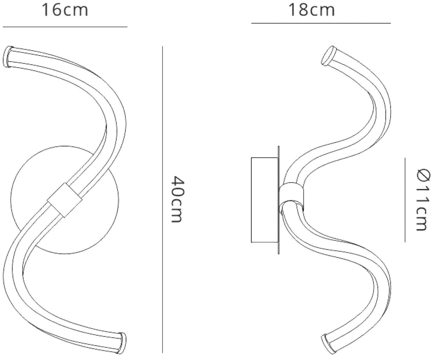 Nur II Wall Lamp LED Wall Lamp - Chrome
