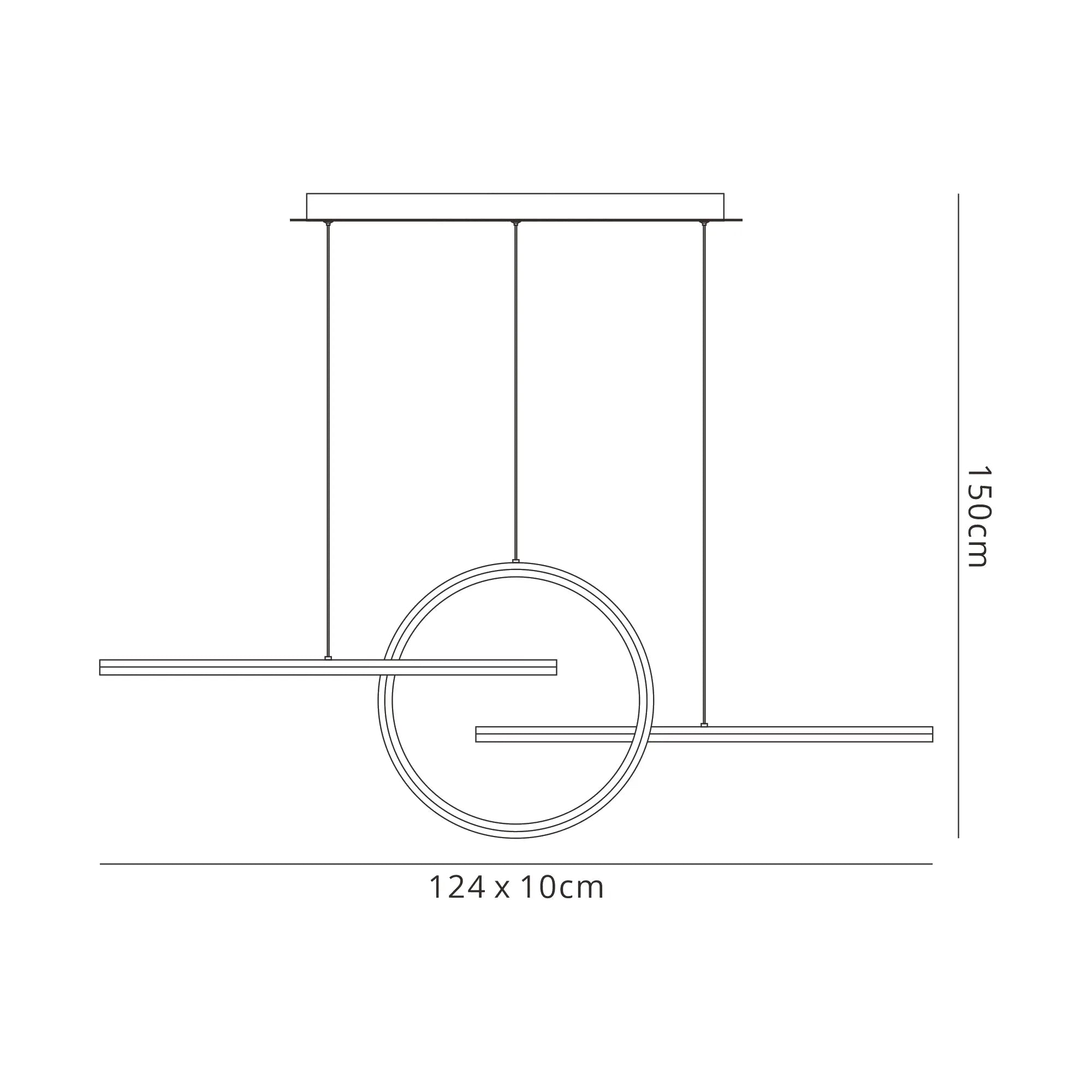 Kitesurf Centre Loop LED Pendant - Black/White