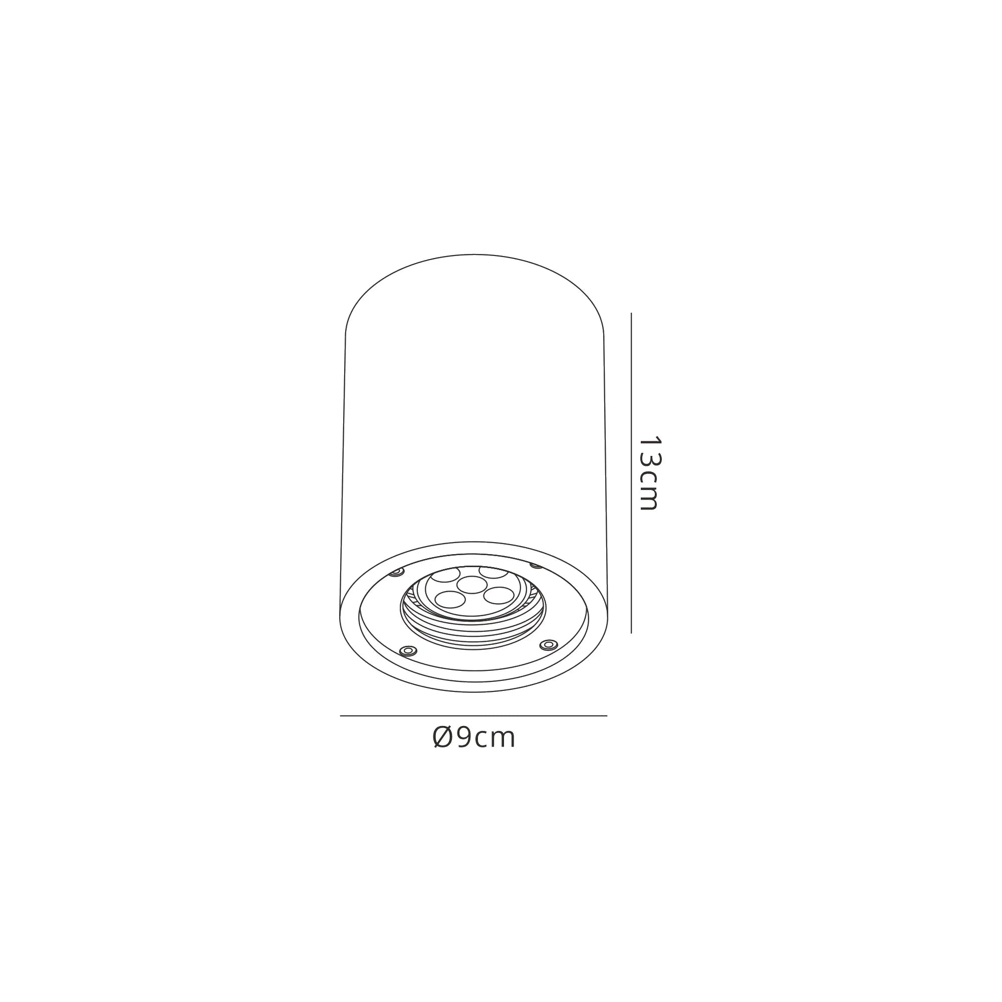 Levi 9cm Round/ Rectangle Spotlight- White/ Grey Concrete Finishes