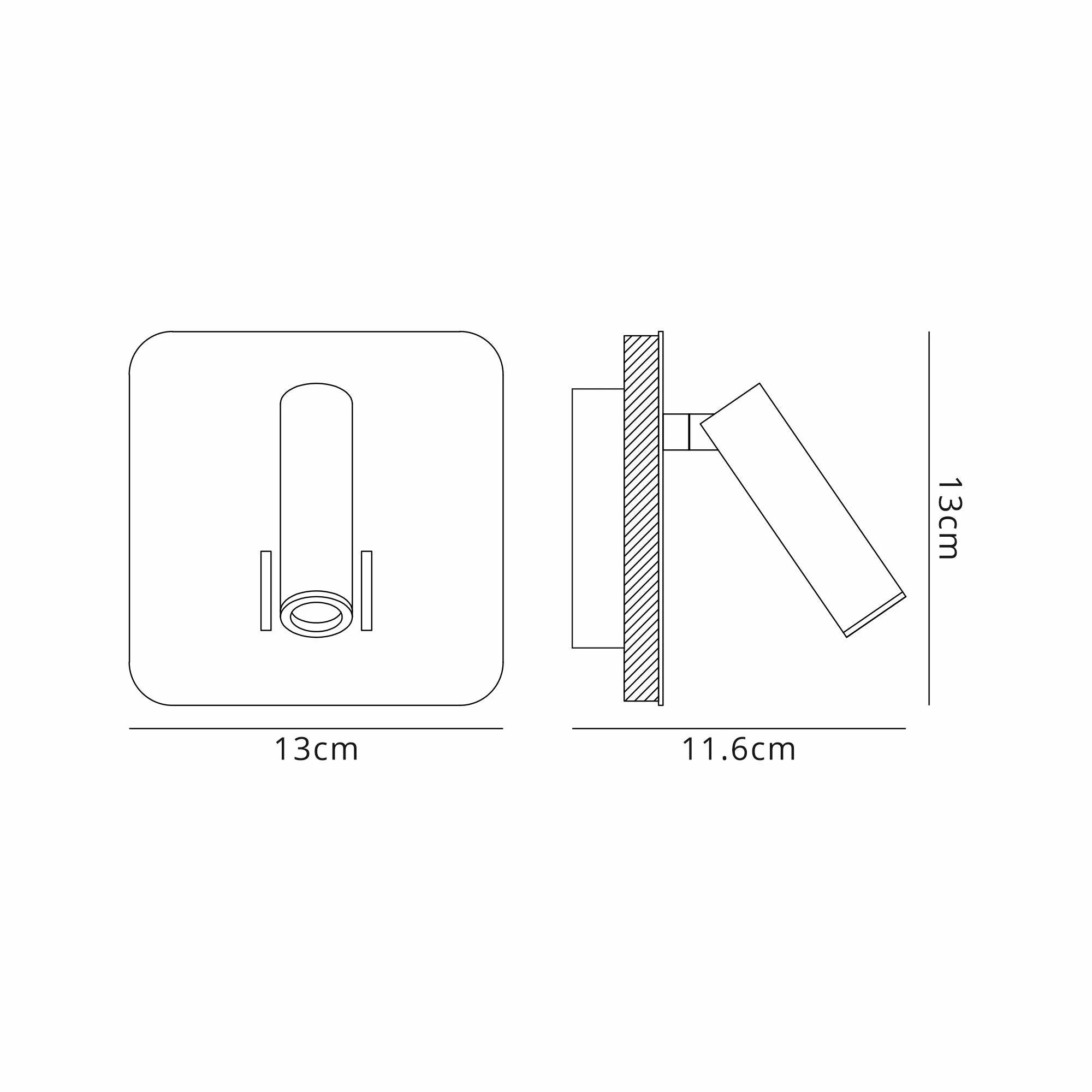 Cayman 1Lt Reading Light - Various Finish
