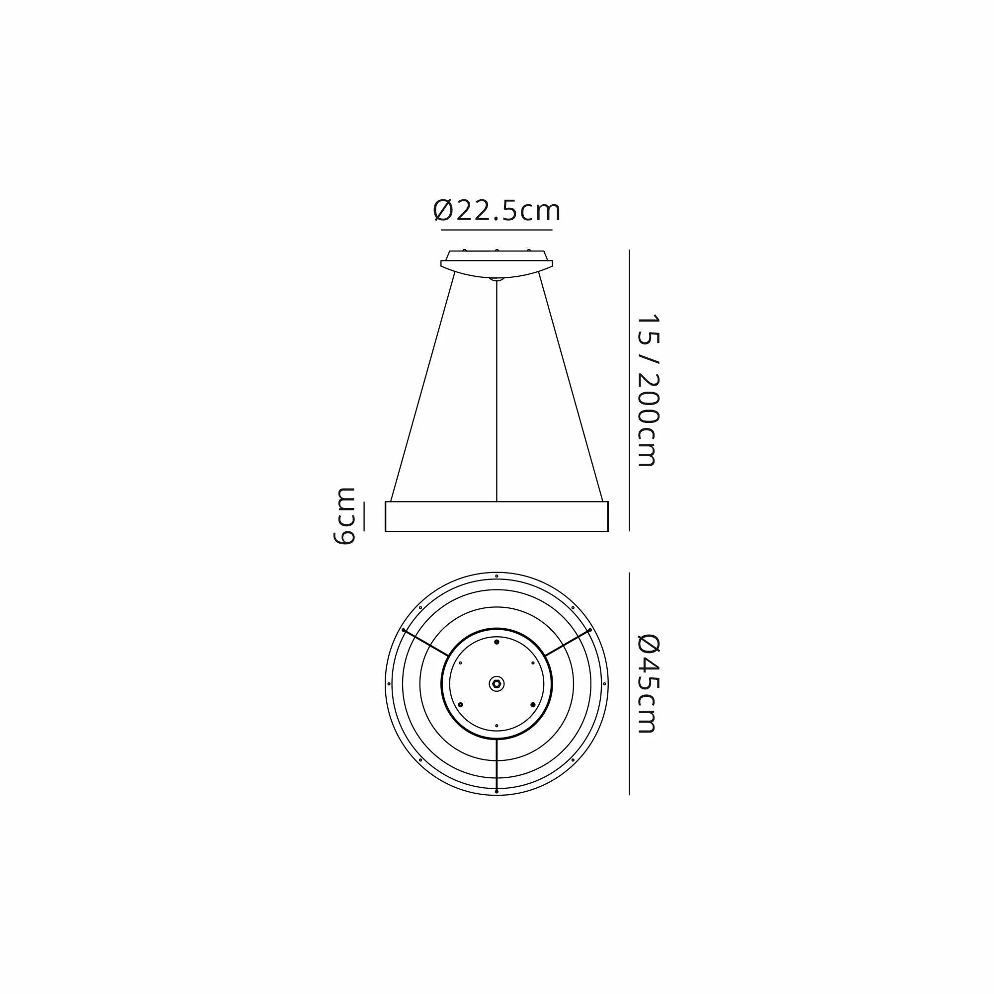 Niseko LED Ring Pendant - Wood/White