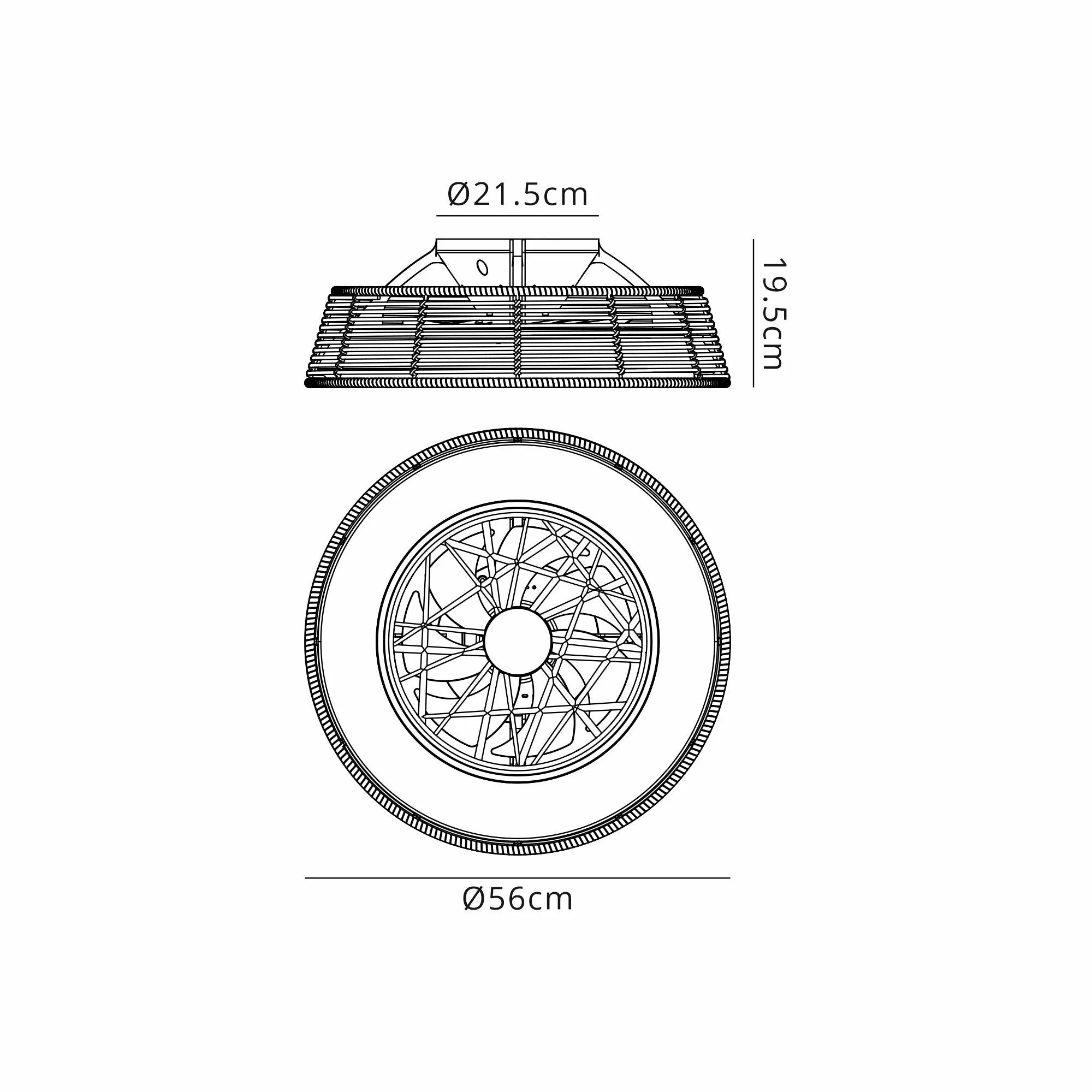 Indonesia LED  Fan Remote Control -  Beige Rattan