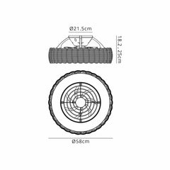Kilimanjaro LED Fan Remote Control - Rattan