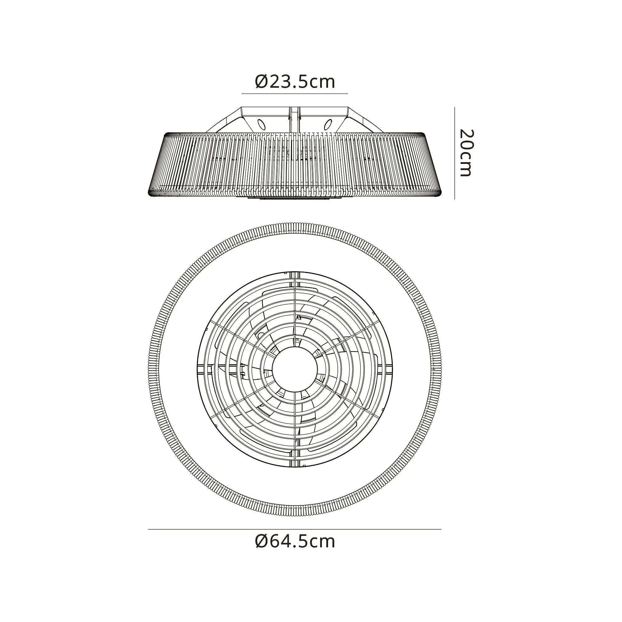 Polinesia LED Fan Remote Control -  Beige Oscu