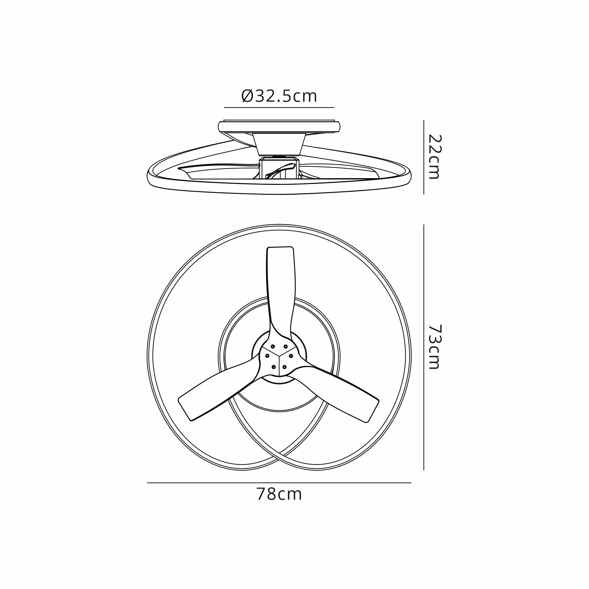 Ocean LED Fan Remote Control - Black/White