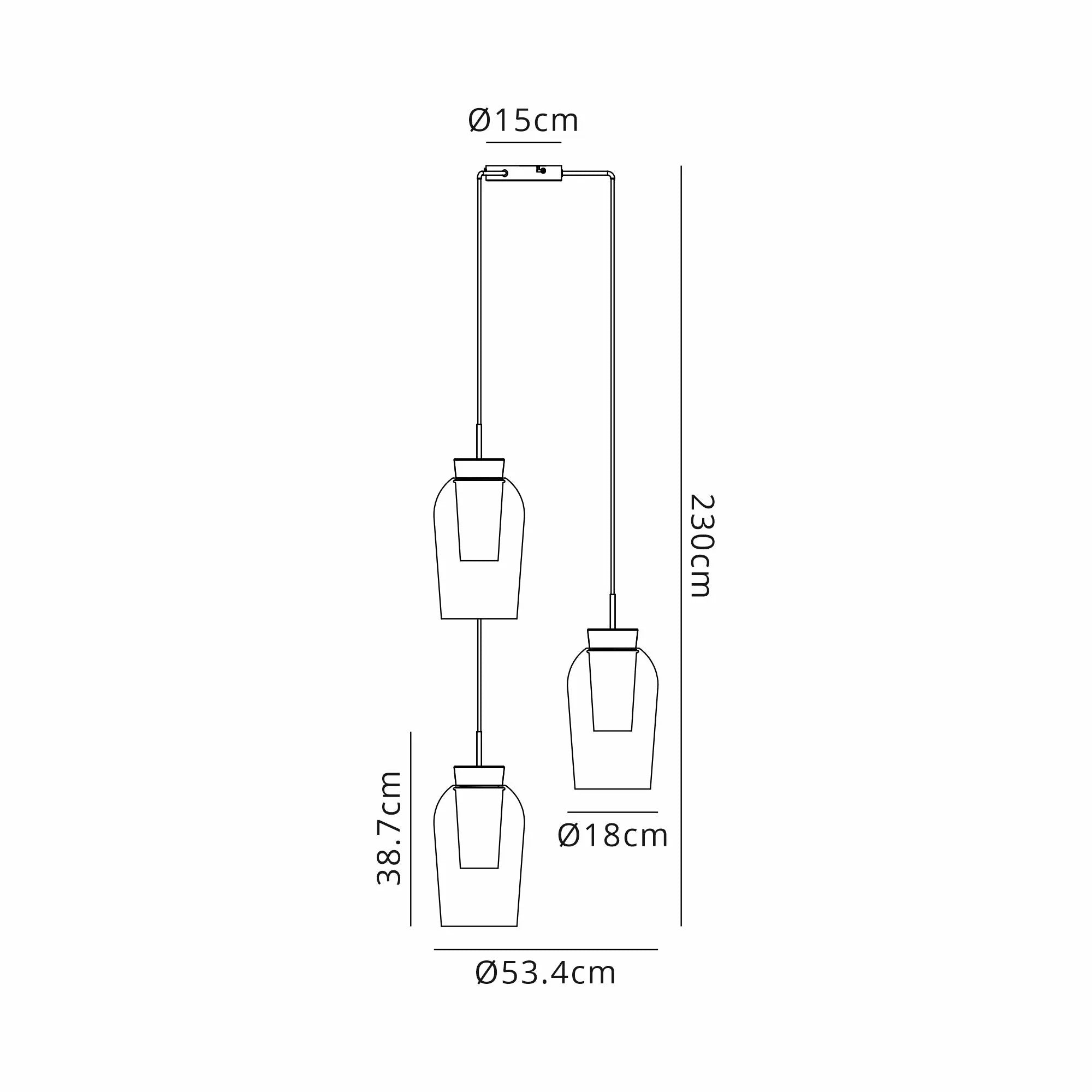 Nora Round Cluster Pendant Adjustable E27
