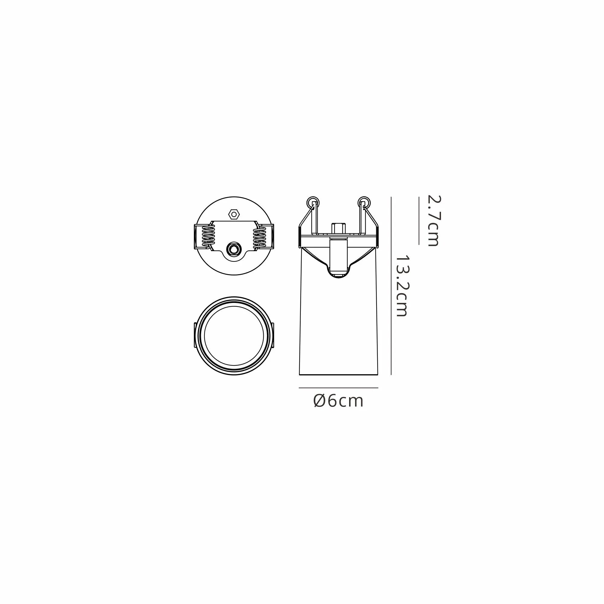 Sal 1 Light Recessed Spotlight GU10 - Black/White
