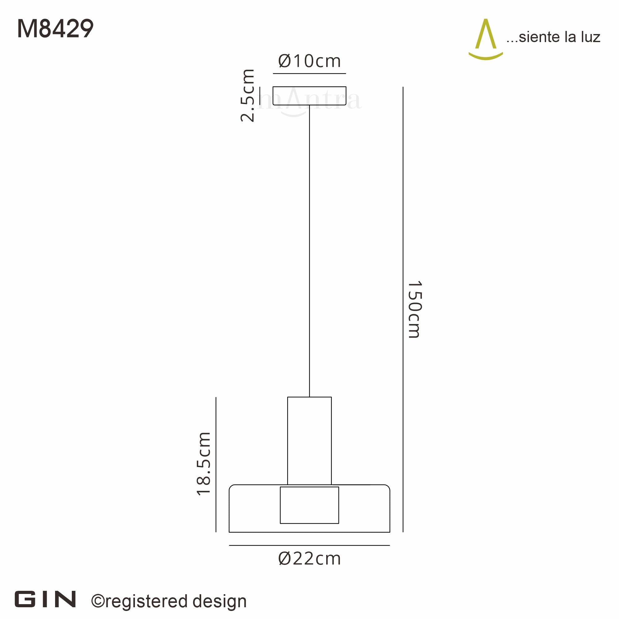 Gin 1Lt Single Pendant - Various Finish