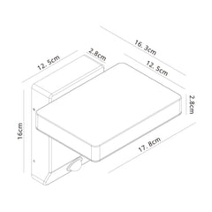 Cooper IP54 LED PIR Sensor Light - Black/White