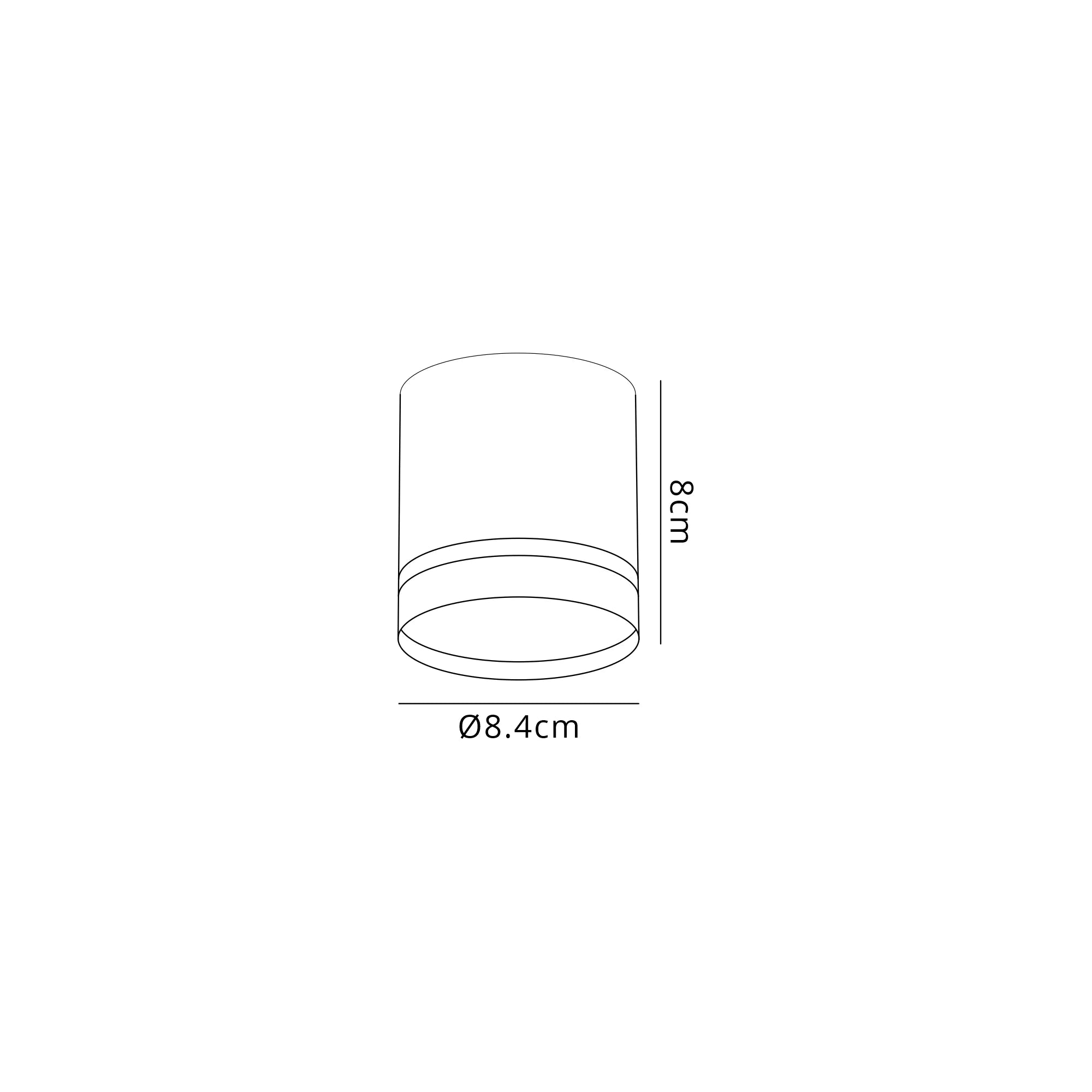 Split 8.4cm Spotlight Round, 1 Light GX53 (Max 12W, Not Included), White/ Black