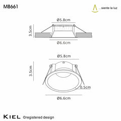 Kiel Recessed Spotlight IP54 - White/Black