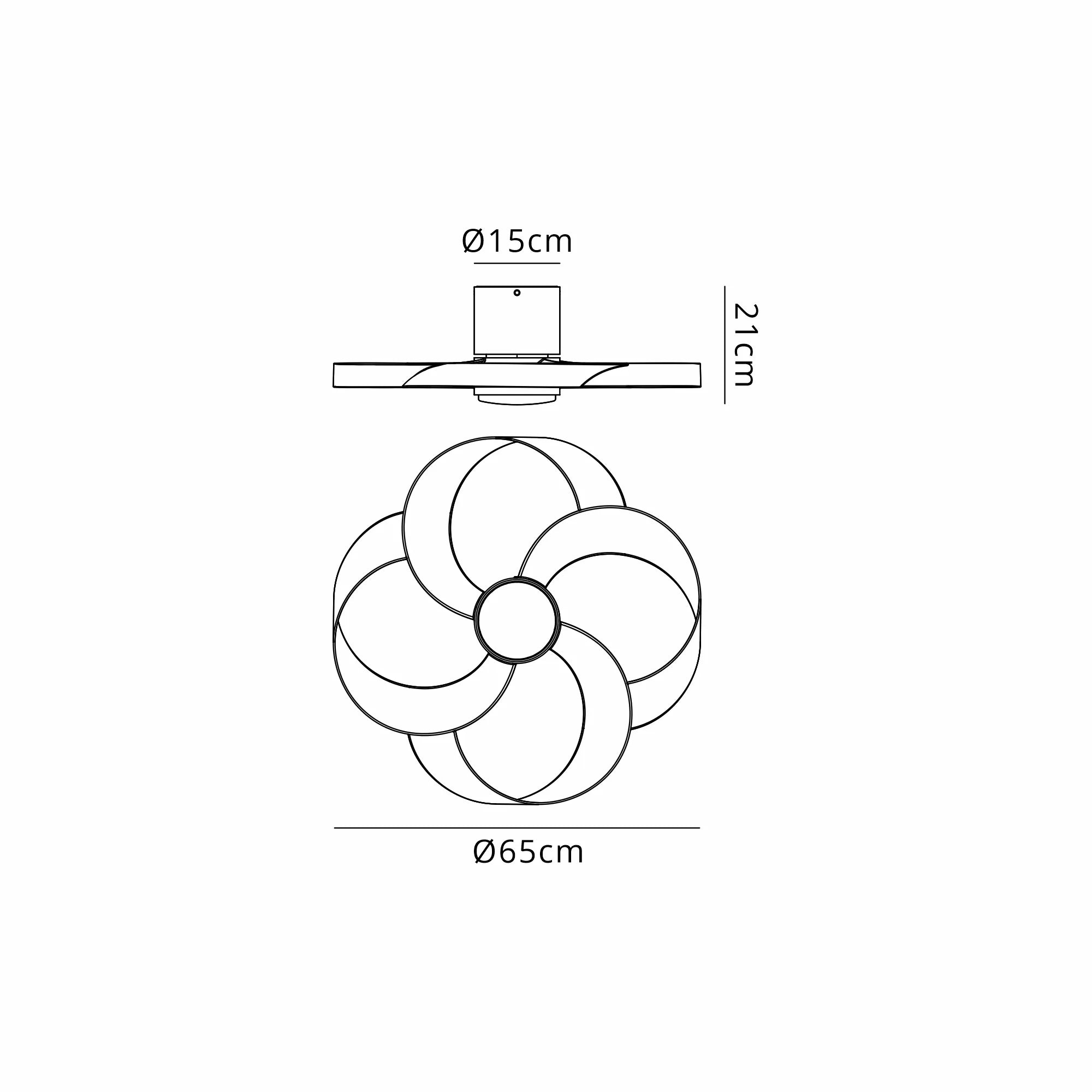 Rose LED Light Fan W/ Remote Control - Various Sizes