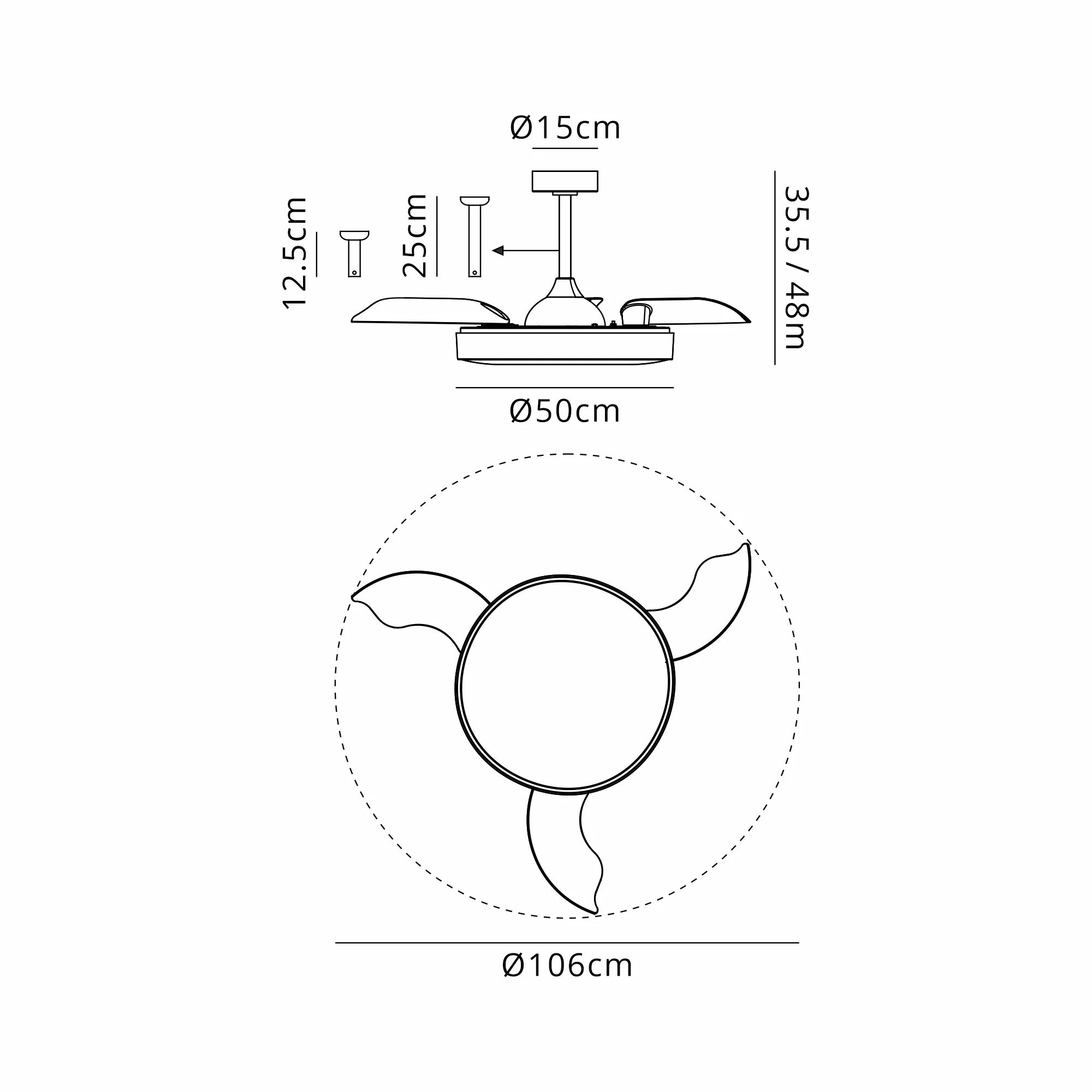 Alaska LED Fan Light W/ App & Remote Control