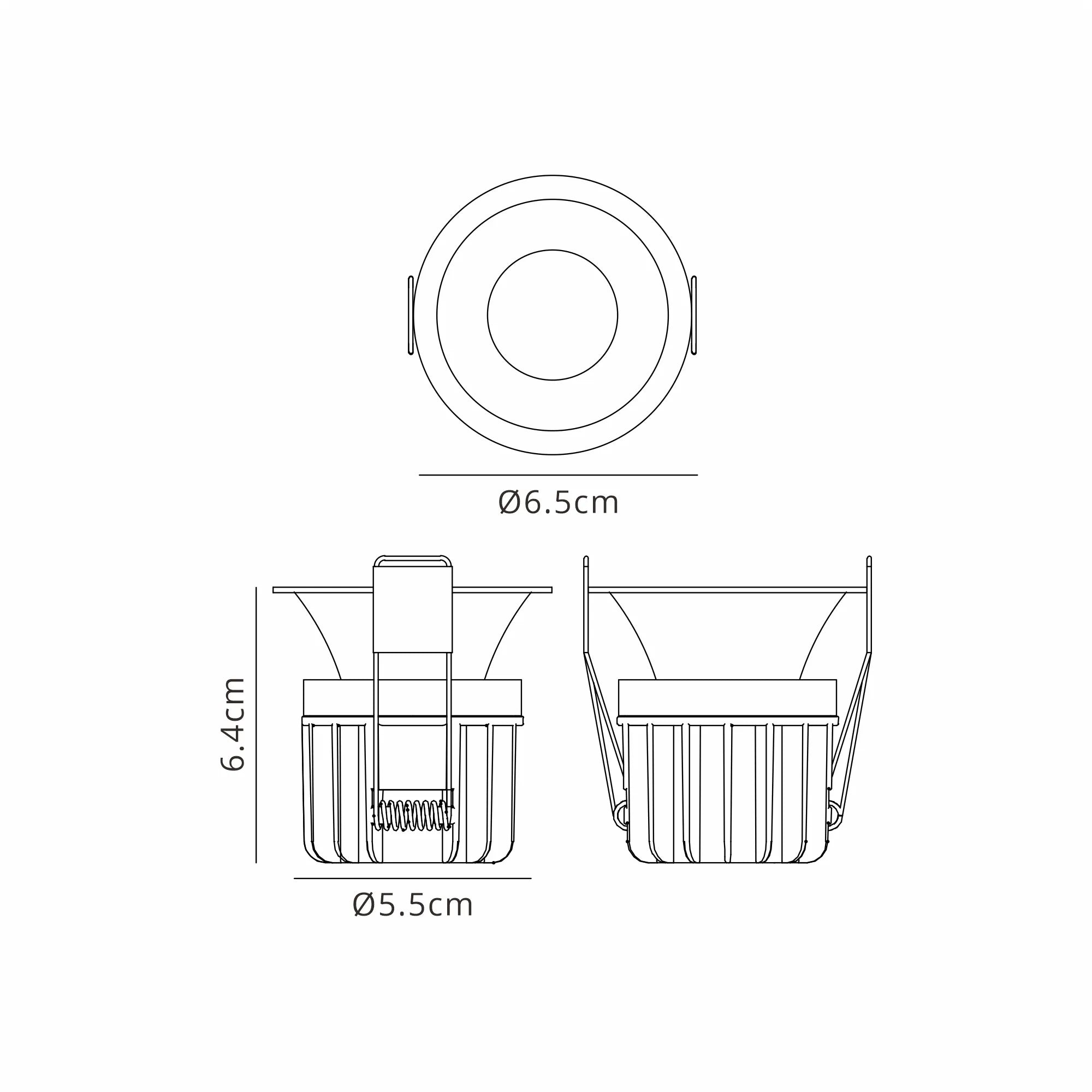 Rombok Downlight 8W LED, Dimmable CCT LED, White, 3yrs Warranty