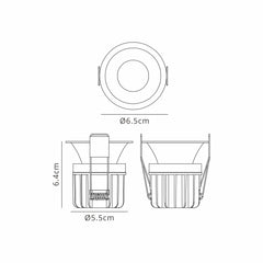 Rombok Downlight 8W LED, Dimmable CCT LED, White, 3yrs Warranty