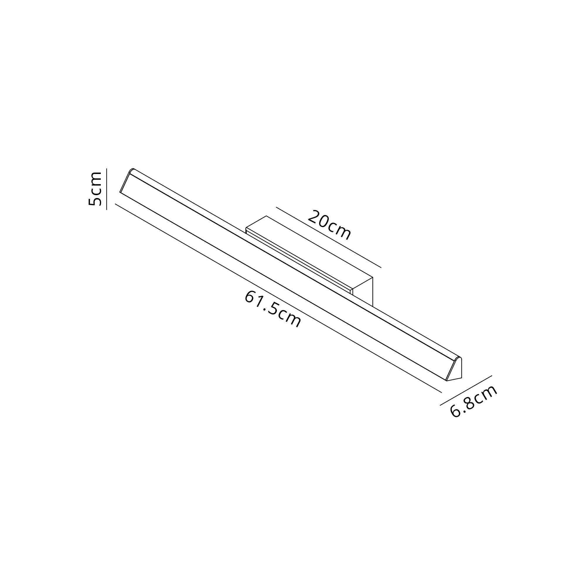 Lineal 60cm Linear Wall/Ceiling Light, 22W LED, 3000K, 3050lm 3yrs Warranty- Various Colors