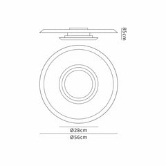 Tina LED Flush Light White/Black 3000K 3yrs Warranty