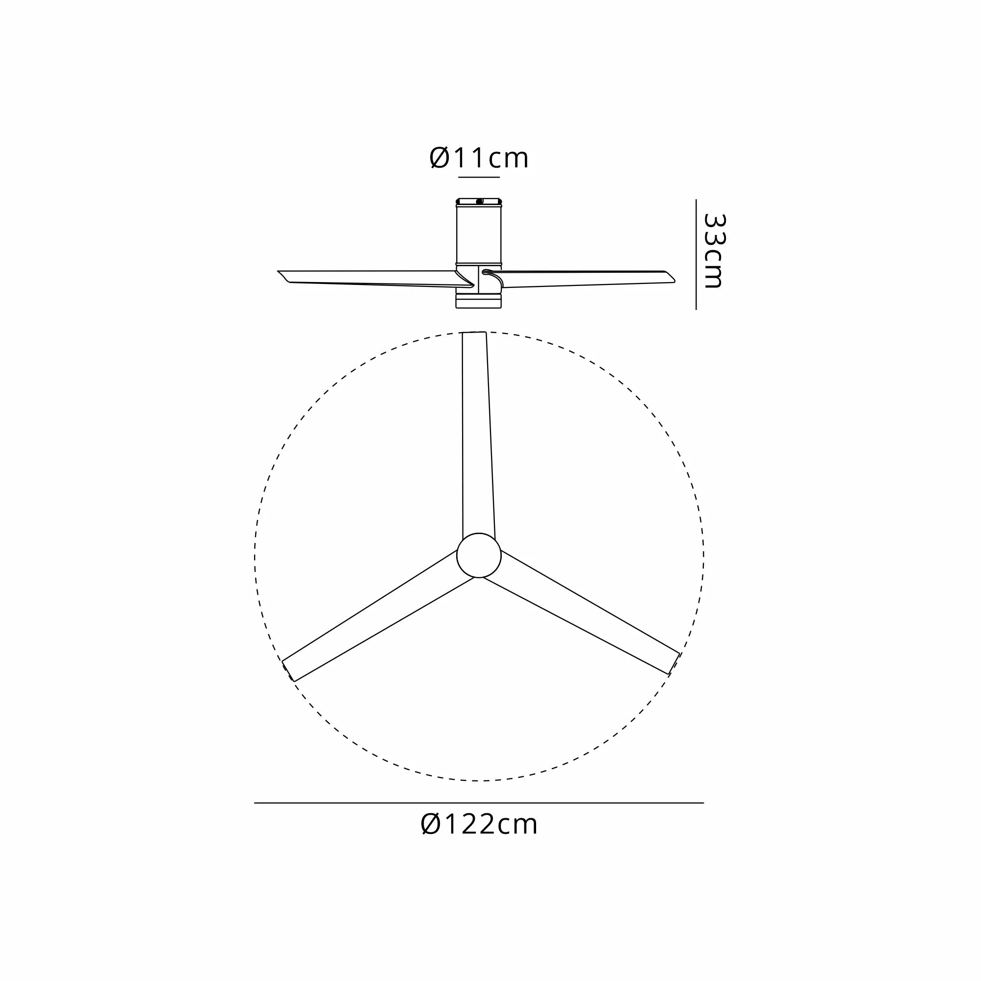Up Down LED Fan Remote Control - White