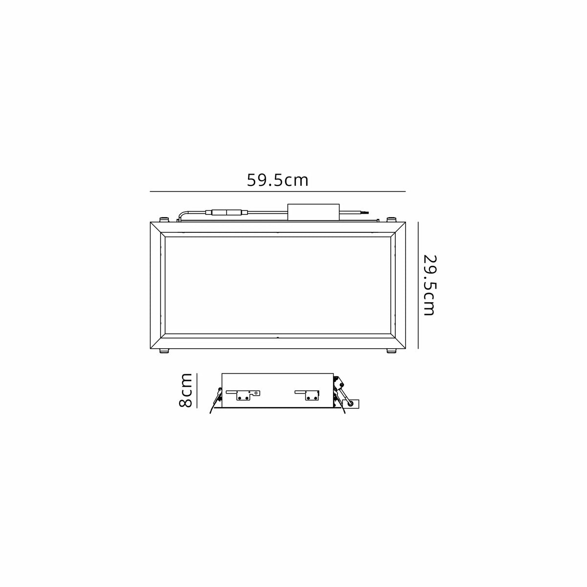 Blue Square Led Light Blue Sky LED Square Recessed Light – Cusack Lighting