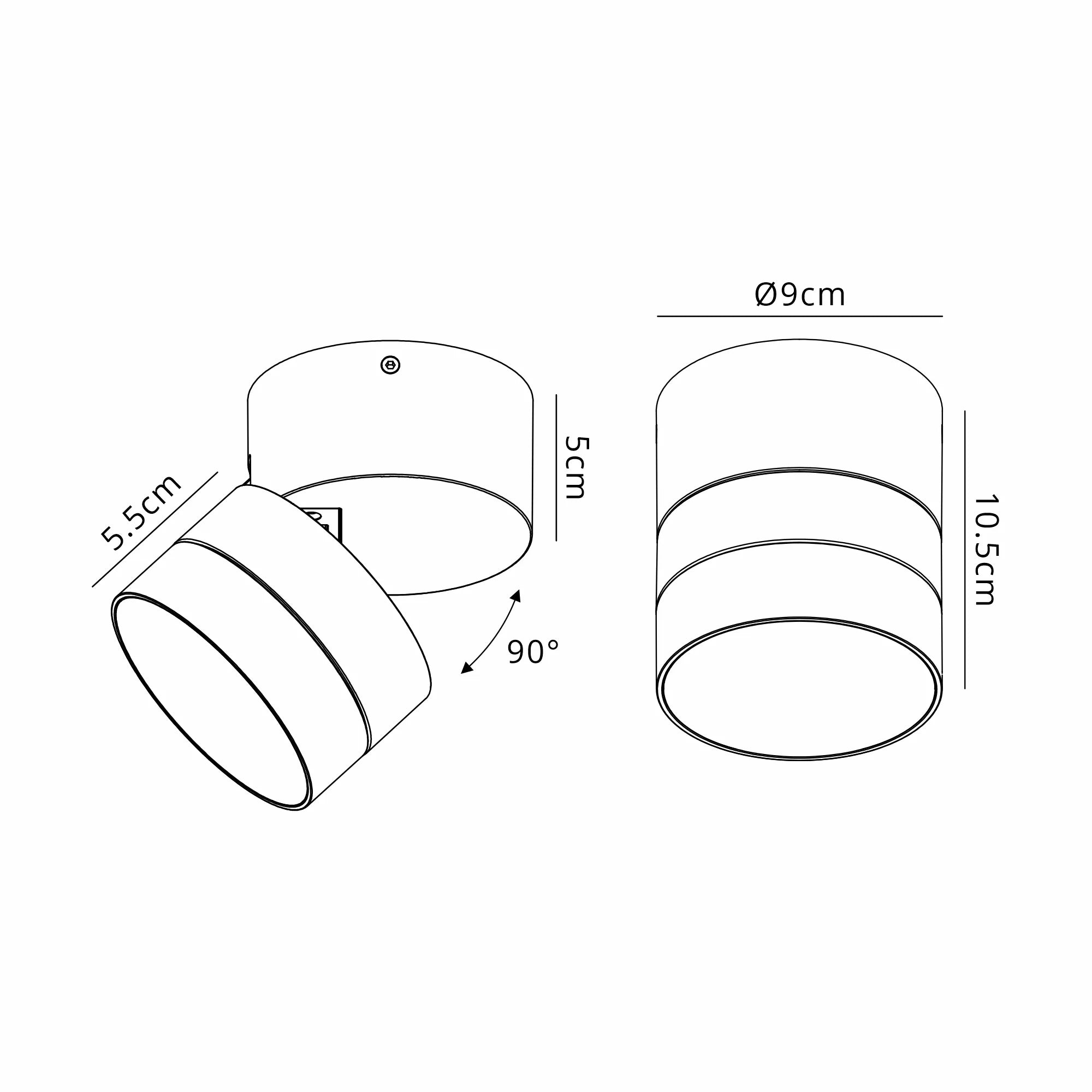 Saler Adjustable Outdoor Ceiling Spotlight/Wall Light- Various Finishes