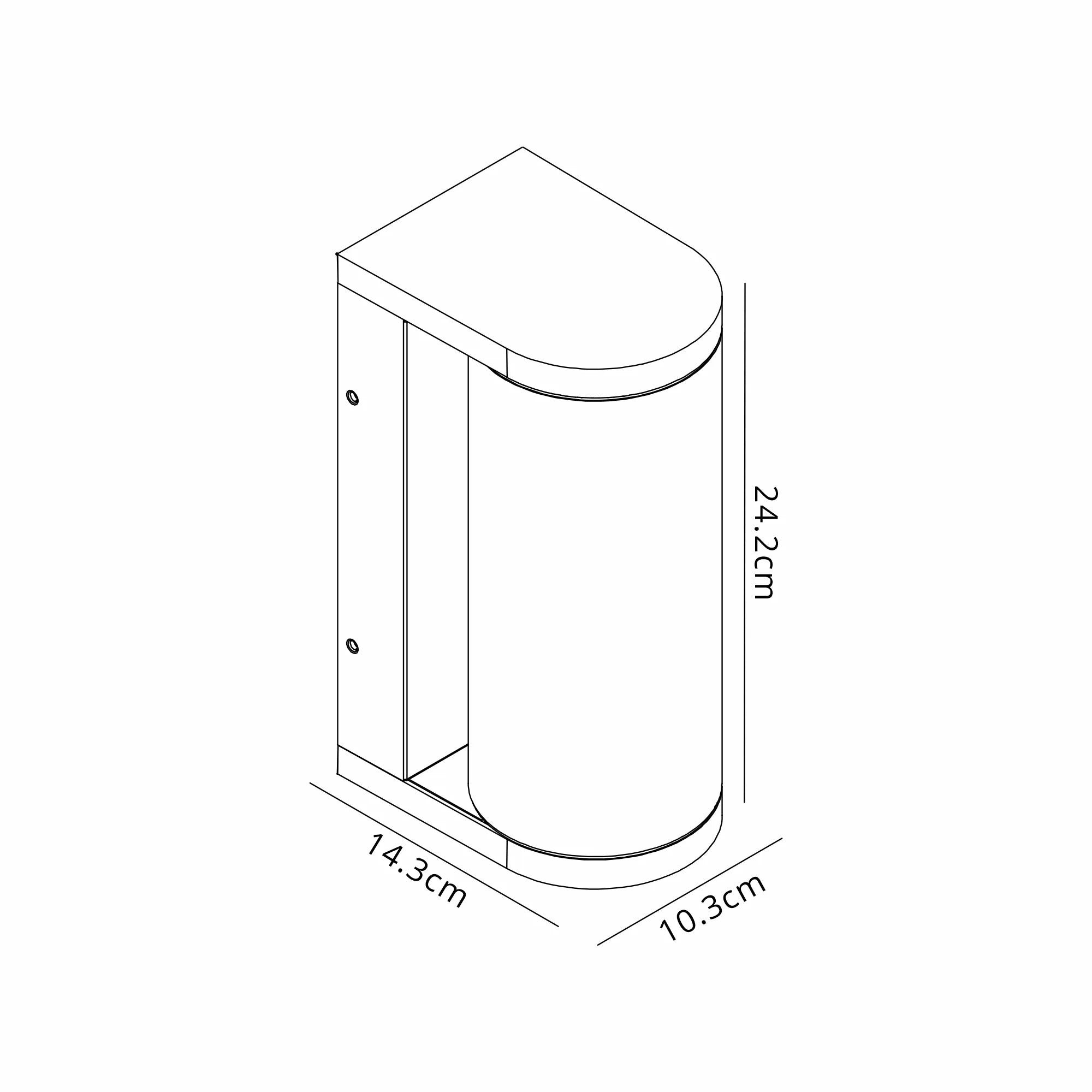 Gant Wall Light LED 3000K- Black/ Rust Brown Finish