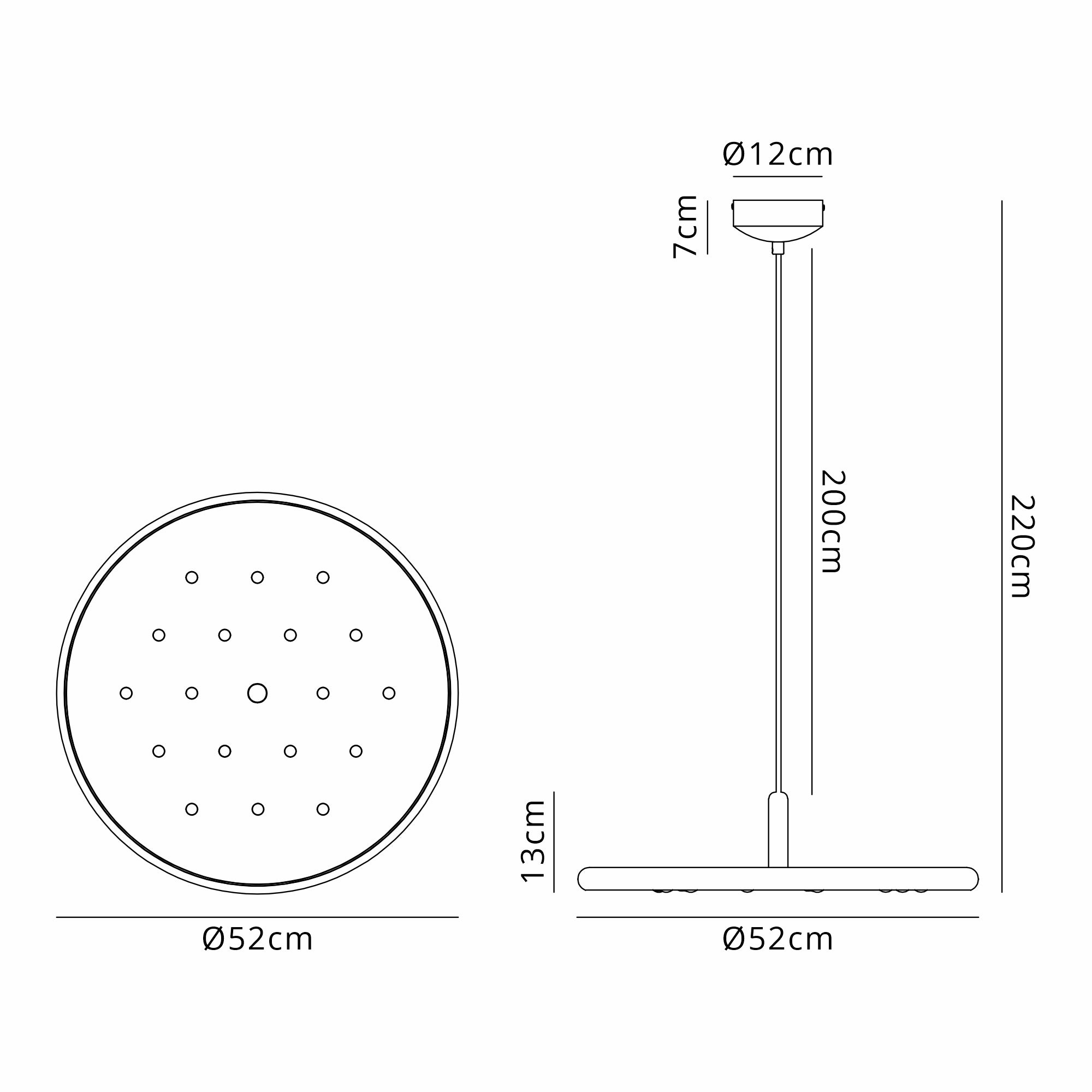 Acustic 20W LED Pendant- Coffee Finish