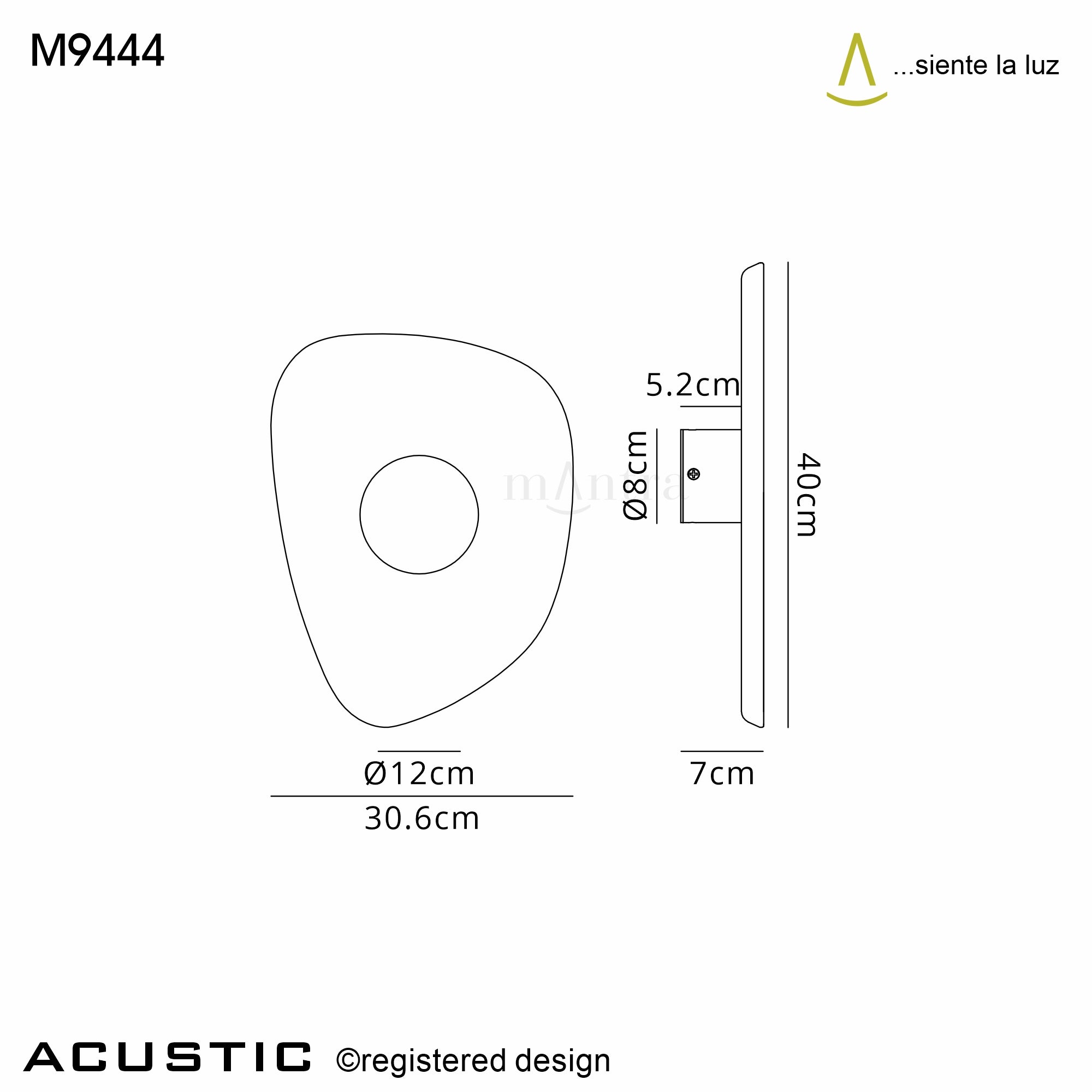 Acustic 5W LED Wall Light- Various Finishes