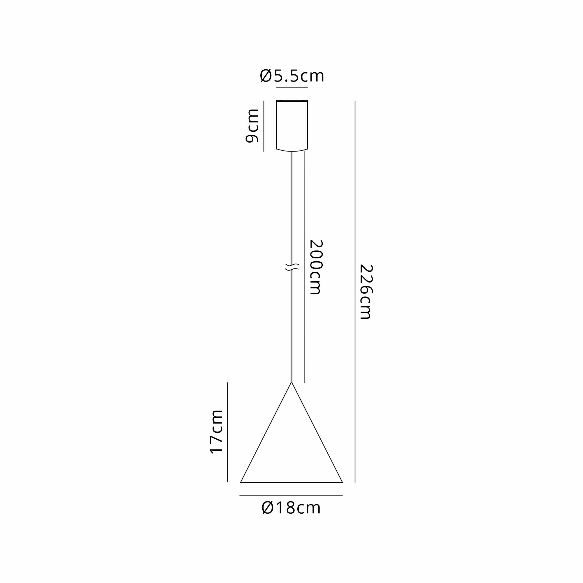 Cono 10W LED Pendant- Various Sizes & Finishes