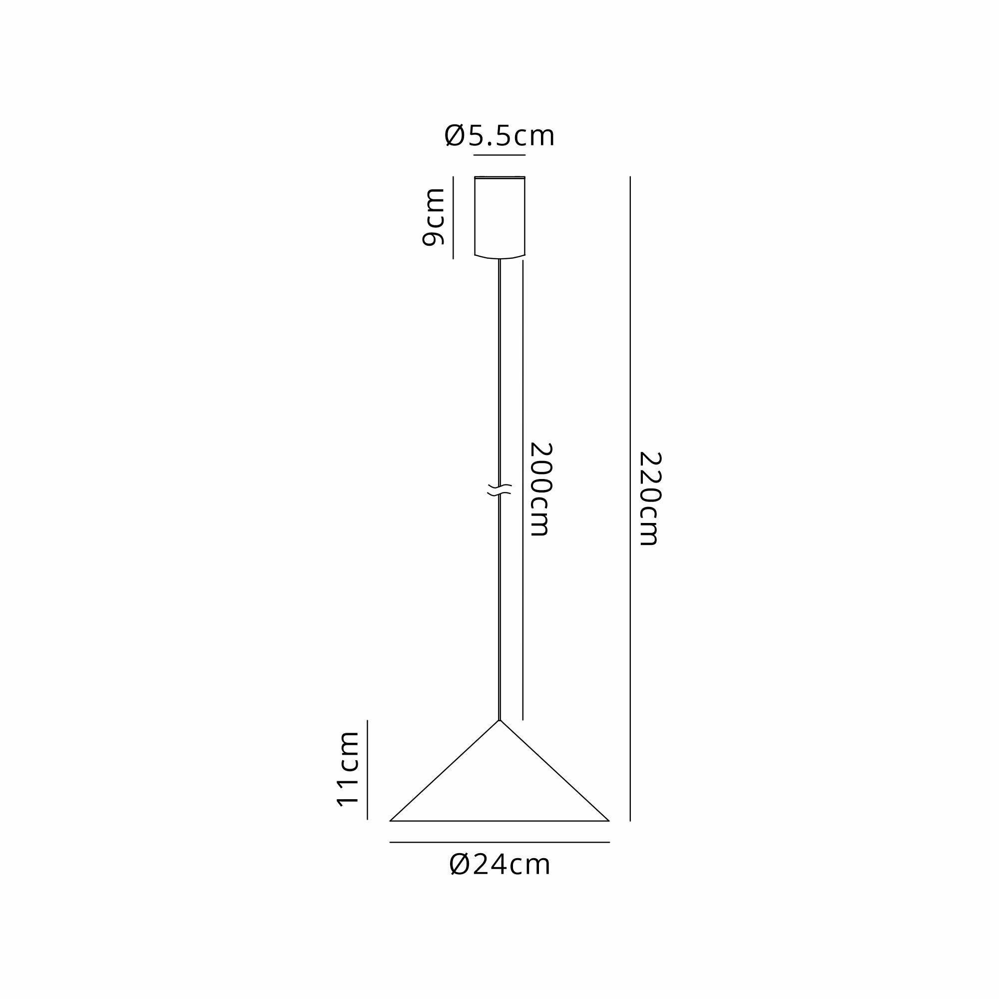Cono 10W LED Pendant- Various Sizes & Finishes