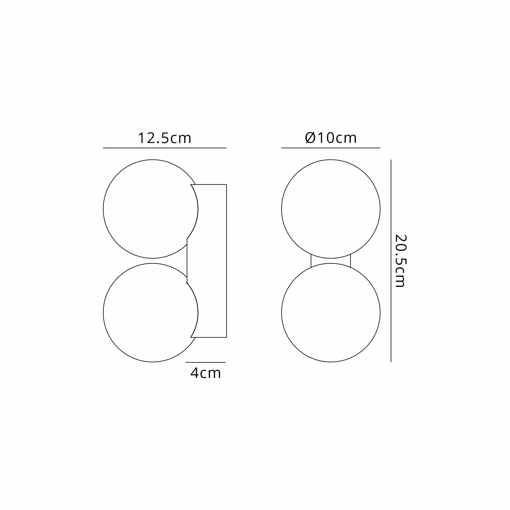 Interlaken 2Lt Outdoor Wall Light- Black