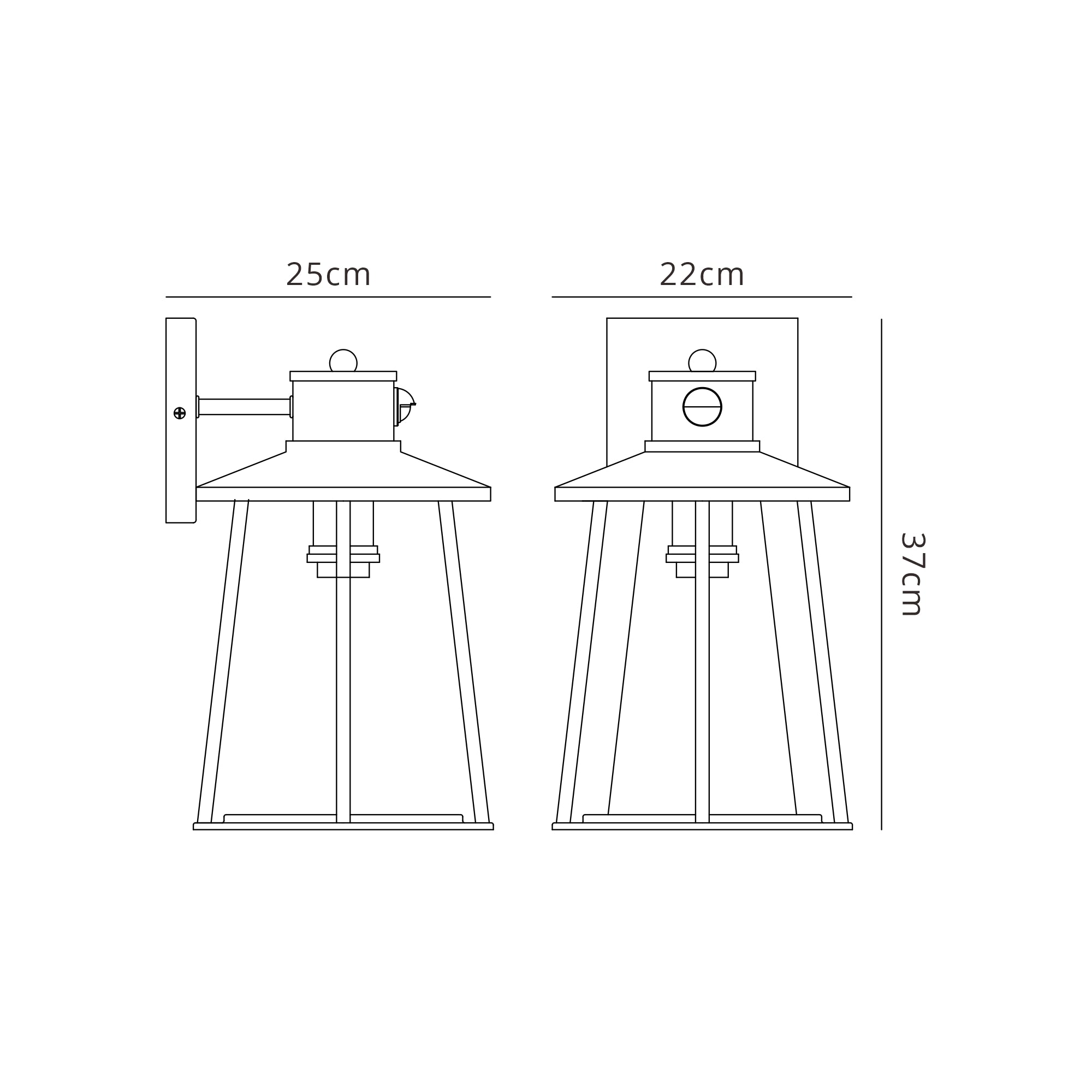 Sail Cone Wall Lamp With PIR Sensor