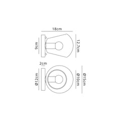 Delmar 1Lt Wall Light - Various Colours