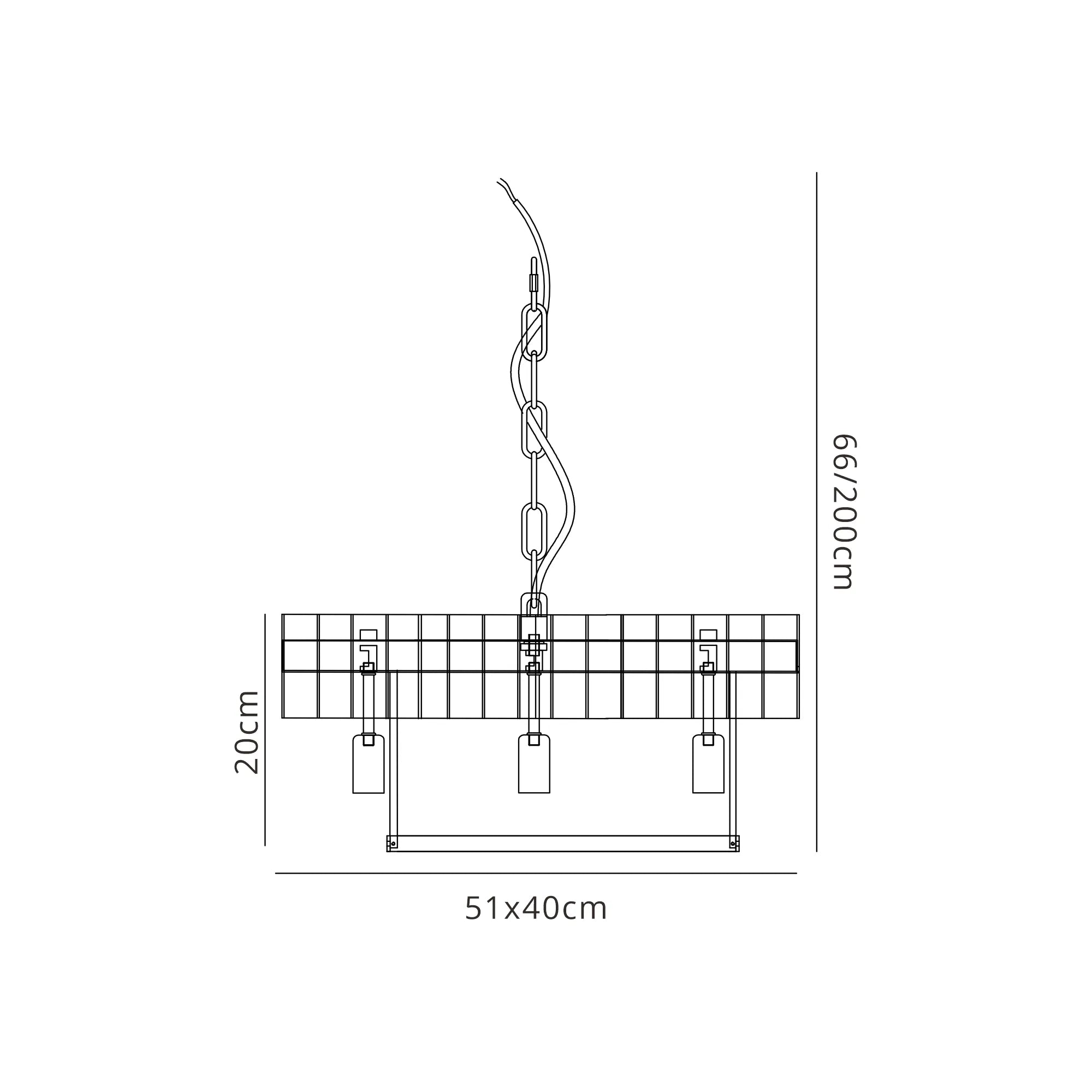 Georgia Linear Pendant, 9/10/ 13/16 Light E14- Matt Black/Brass/Polished Nickel