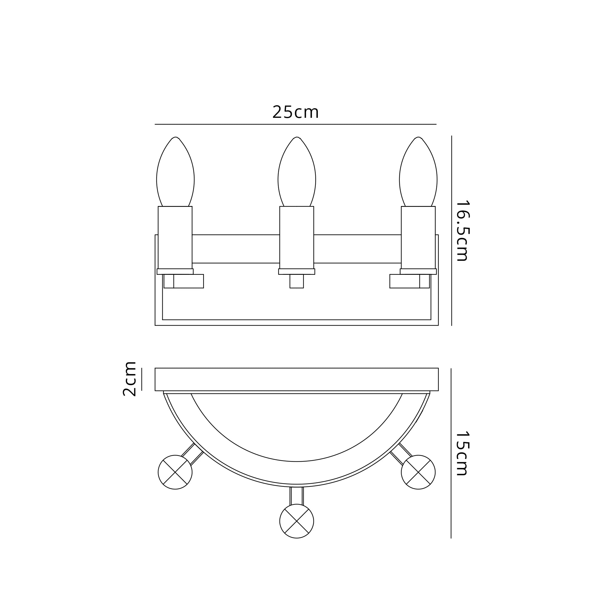 Blare 1/3 Light Wall Light- Various Colours
