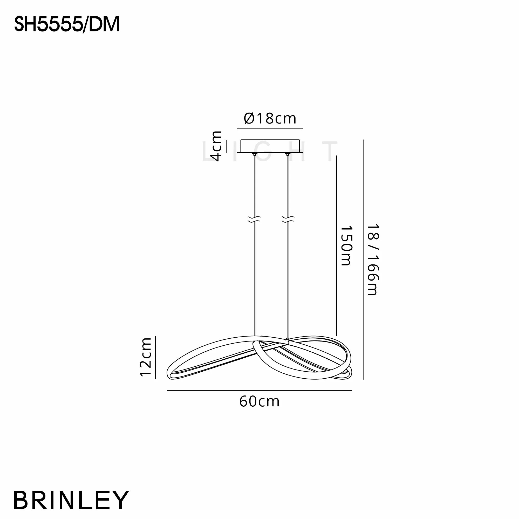 Berte Triac 3000K Dimmable Twisted Pendant- Champagne Gold