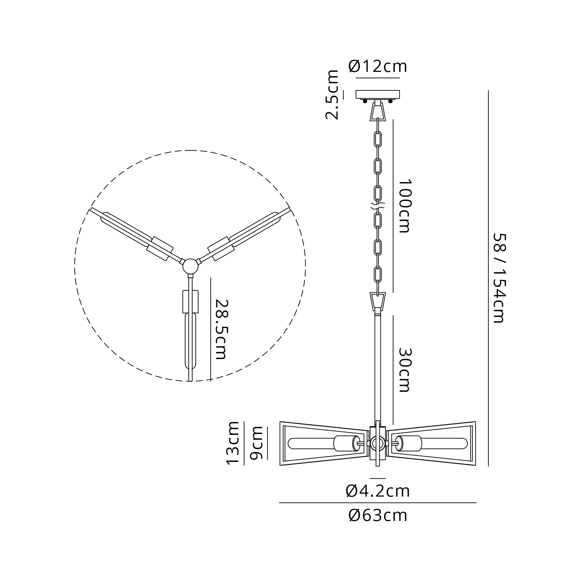 Helsin 3/5lt Pendant - Various Finishes