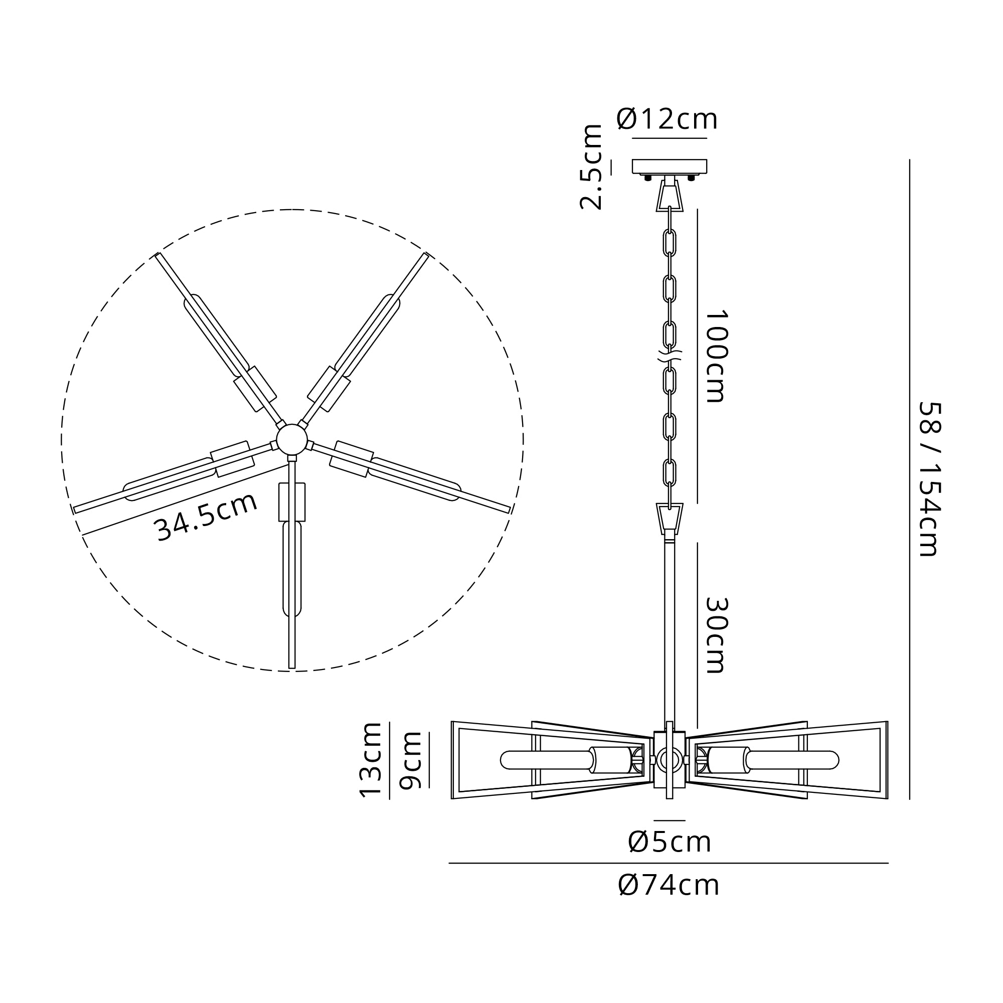 Helsin 3/5lt Pendant - Various Finishes