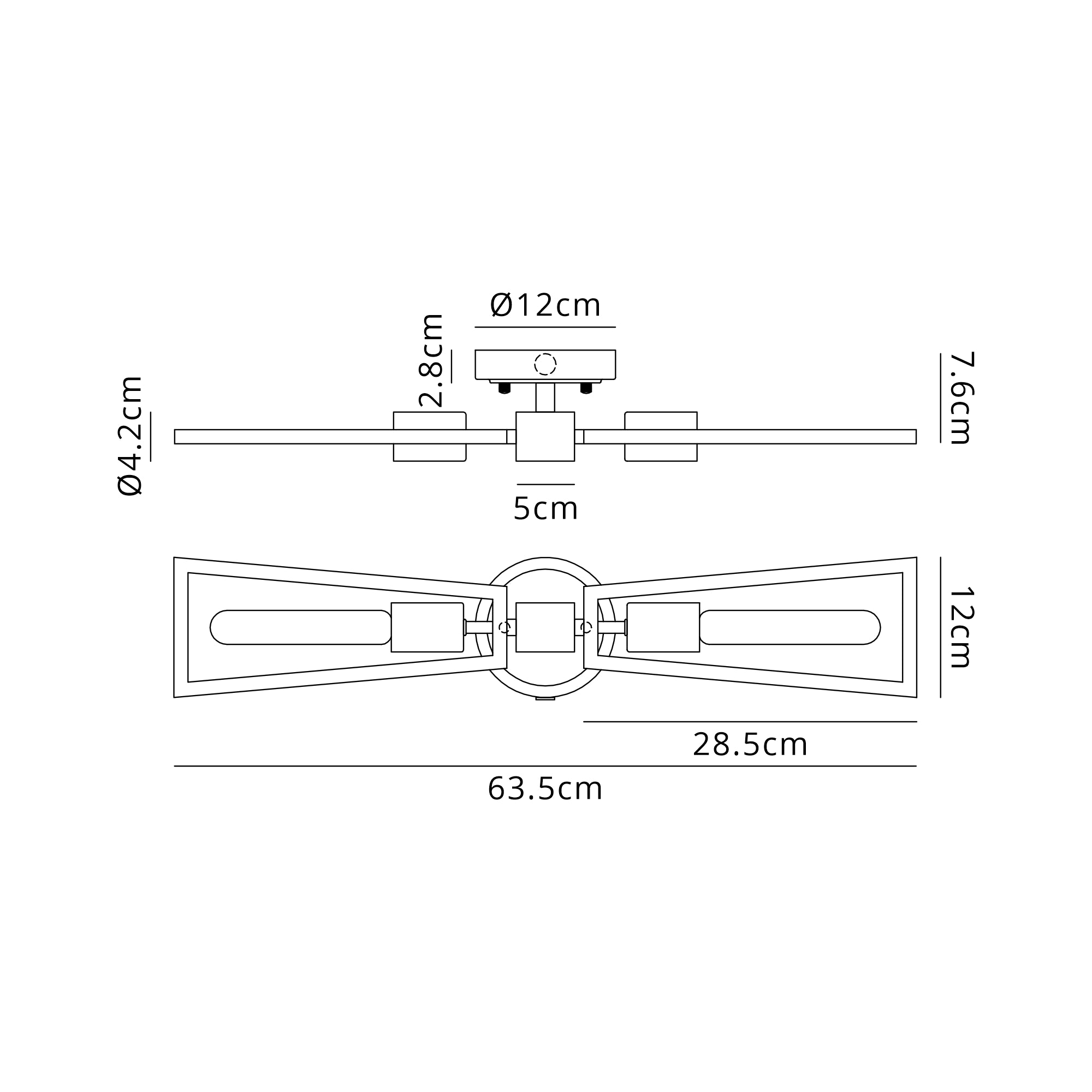 Helsin 1/2Lt Wall Light- Various Finishes