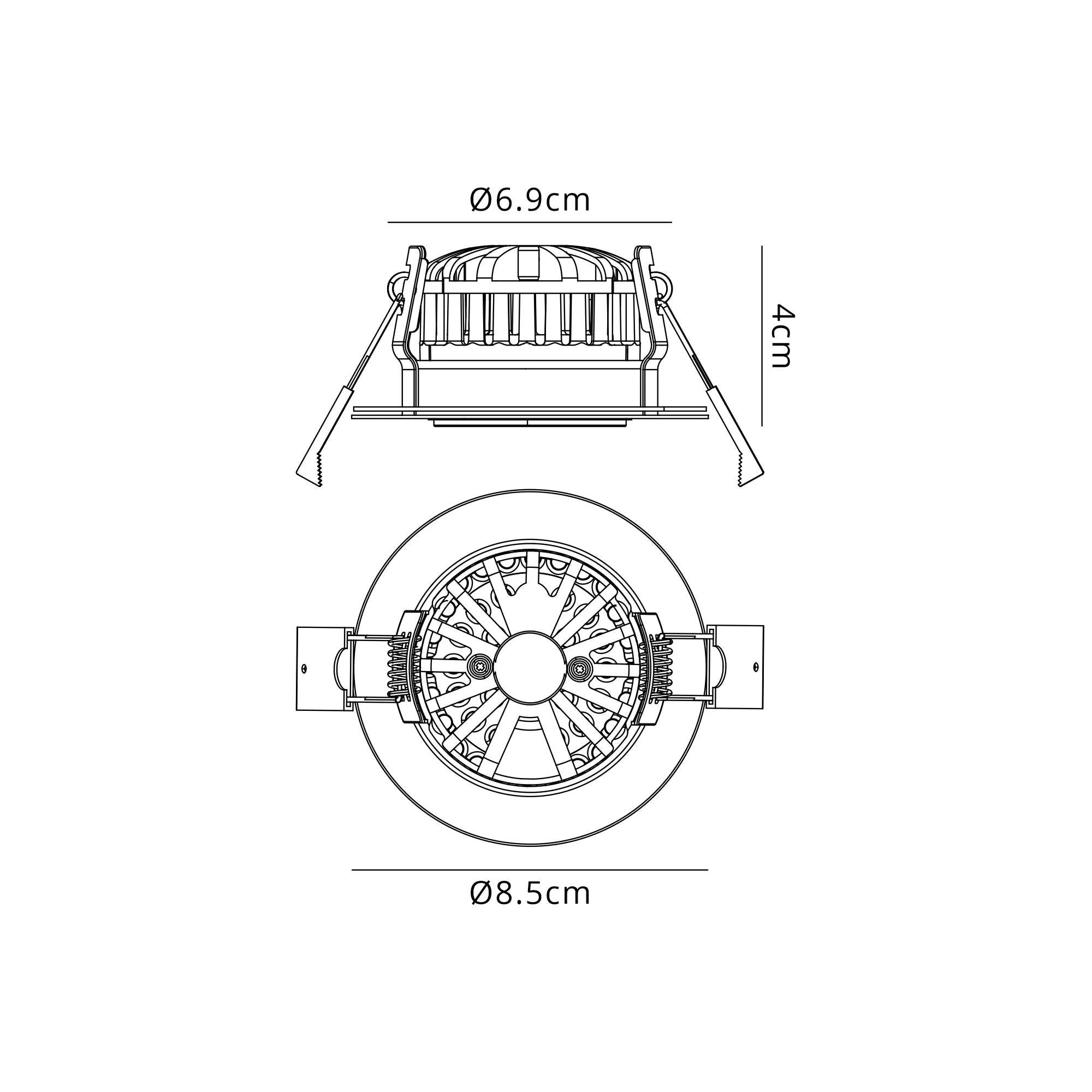 Zarya 4/6/8W 4CCT IP65 Fire-Rated Downlight - Various Colours