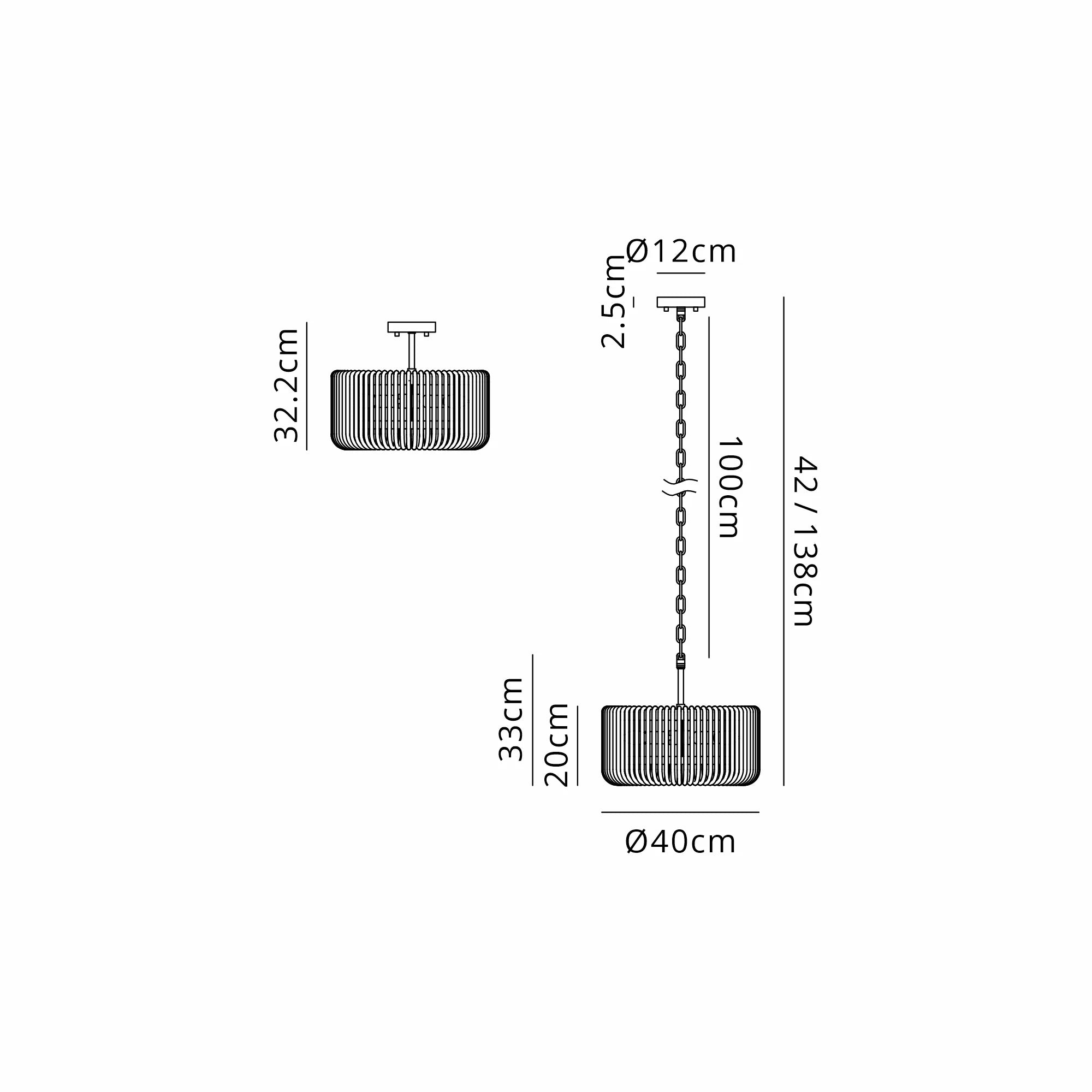 Jonas Round Pendant 6Lt  E14- Various Colors